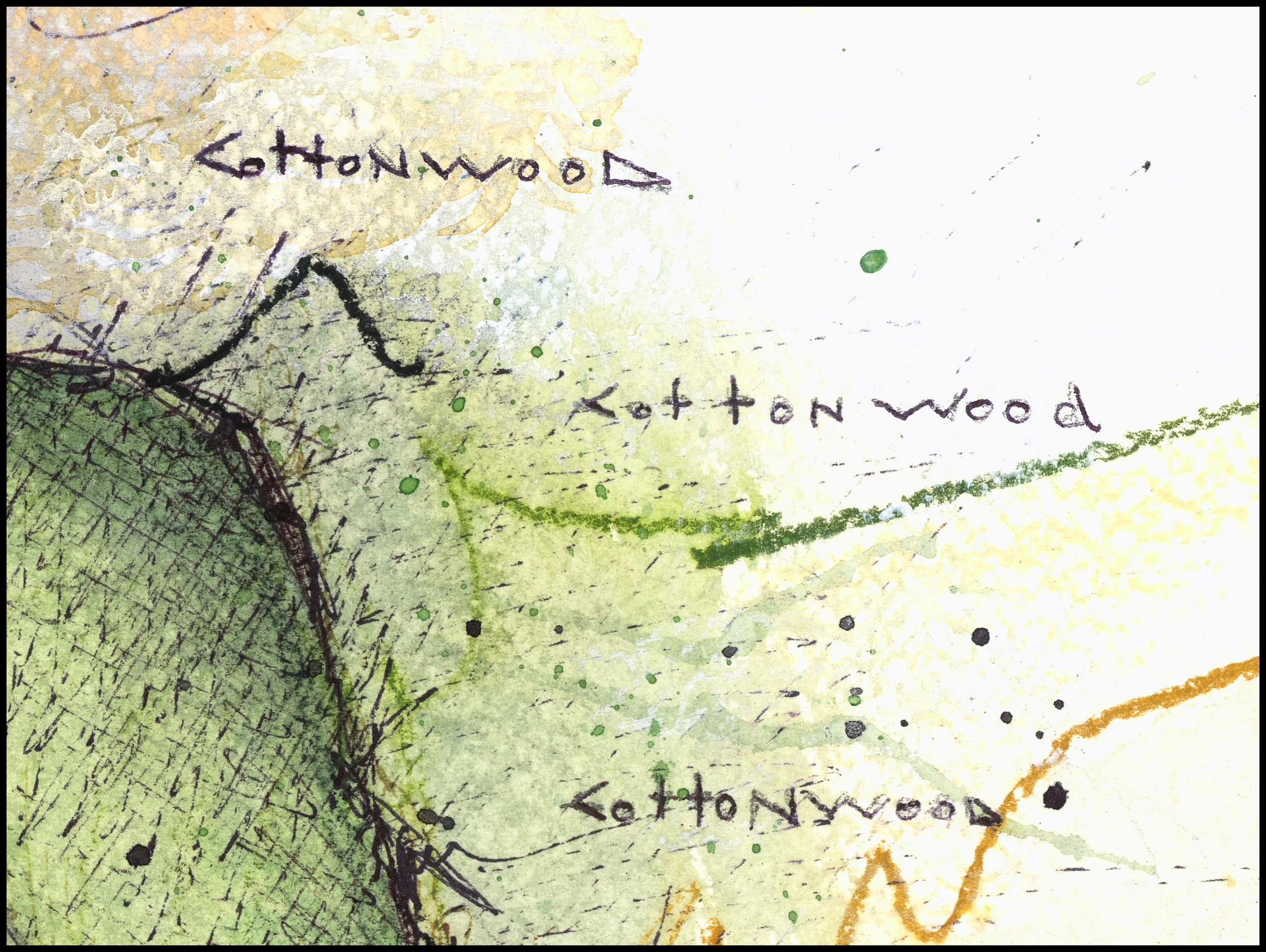 Fine art print of Hole #1 “Carey Lane” at Prairie Dunes Country Club by Charcoal Golf.