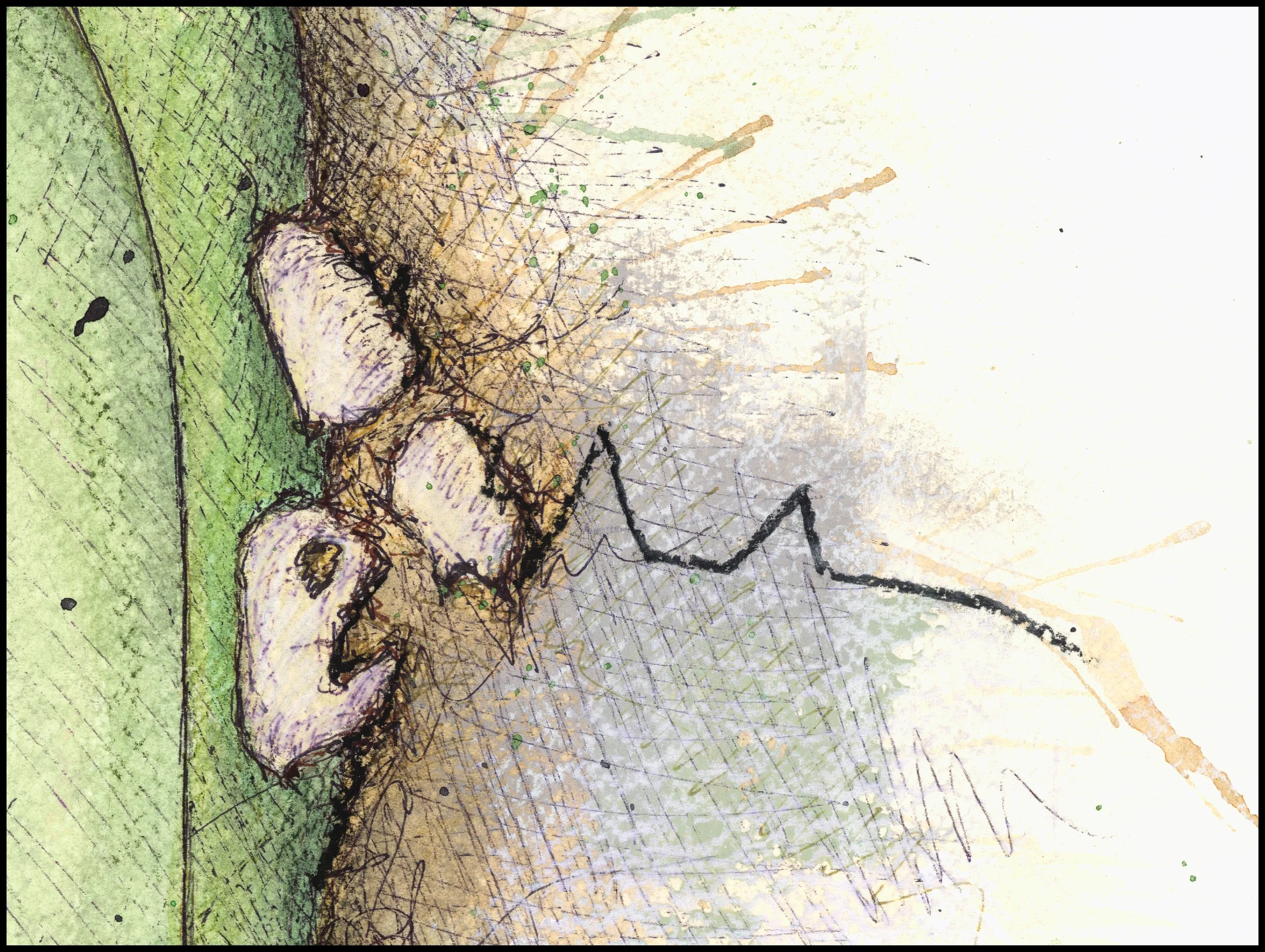 Fine art print of Hole #1 “Carey Lane” at Prairie Dunes Country Club by Charcoal Golf.