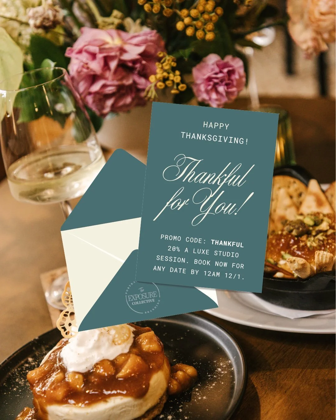 Happy Thanksgiving from The Exposure Collective!!! ⭐️🦃📸

We are so thankful for you! ✨ Use promo code THANKFUL on our website for 20% off a Luxe Studio Session &mdash; if you&rsquo;ve been thinking about getting branding photos in our studio now is