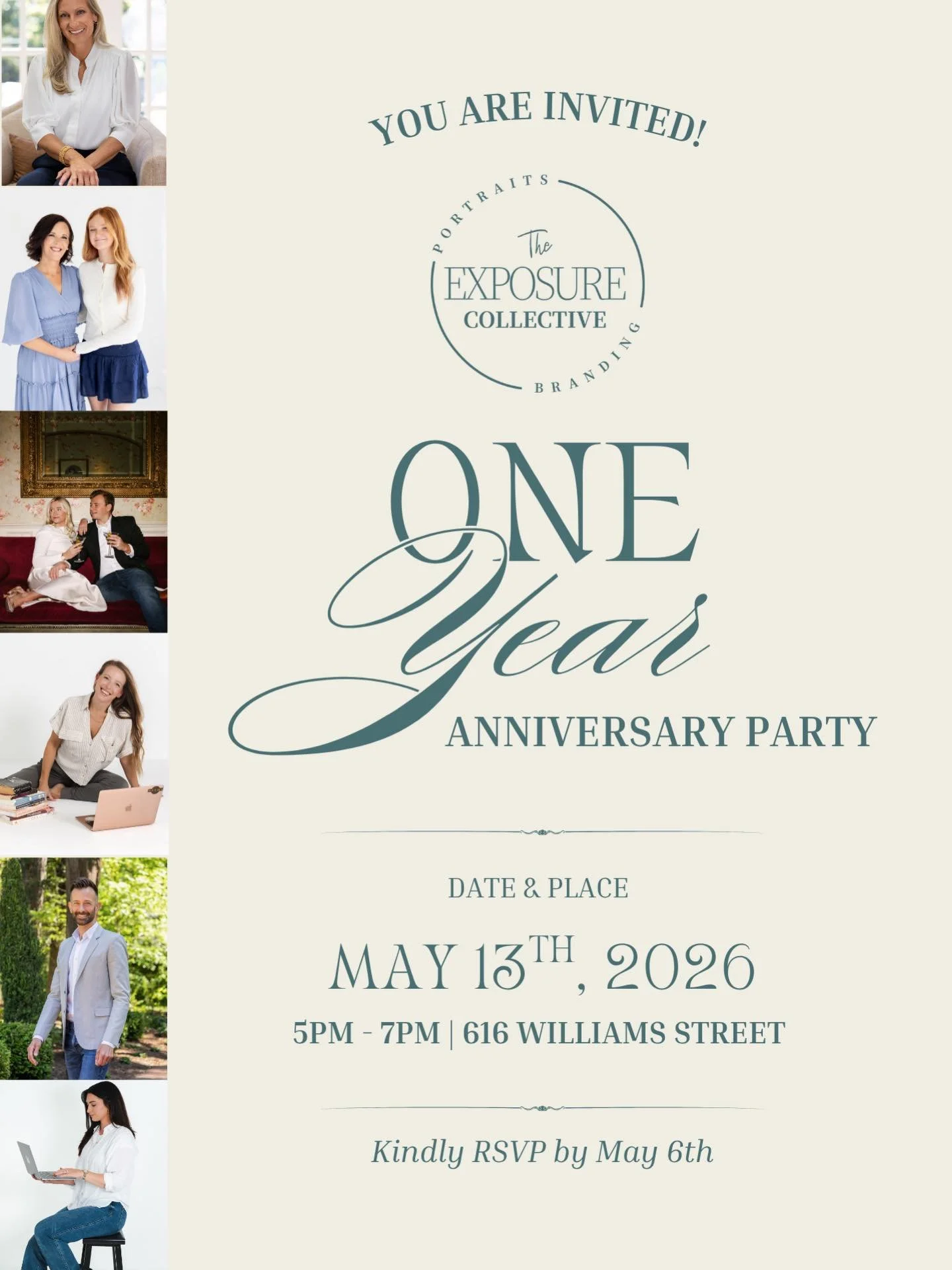 It&rsquo;s almost the 1 year anniversary of TEC 🎉🥳📸🍾

Join us on May 13th at our studio for a fun, laid back evening filled with light bites, refreshing drinks, and great music as we celebrate our one year anniversary! Let&rsquo;s raise a glass t