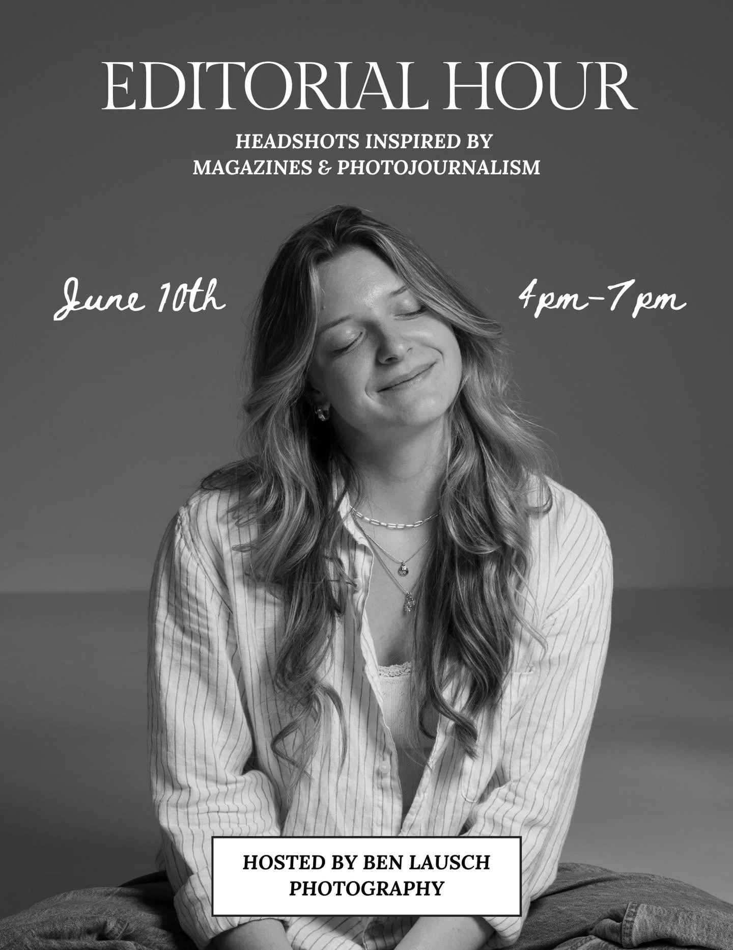 Join Ben Lausch Photography and The Exposure Collective on June 10th for an elevated black and white portrait experience in our studio downtown Berlin 📸💫

Step into the studio and leave the world of color behind in exchange for a monochrome palette