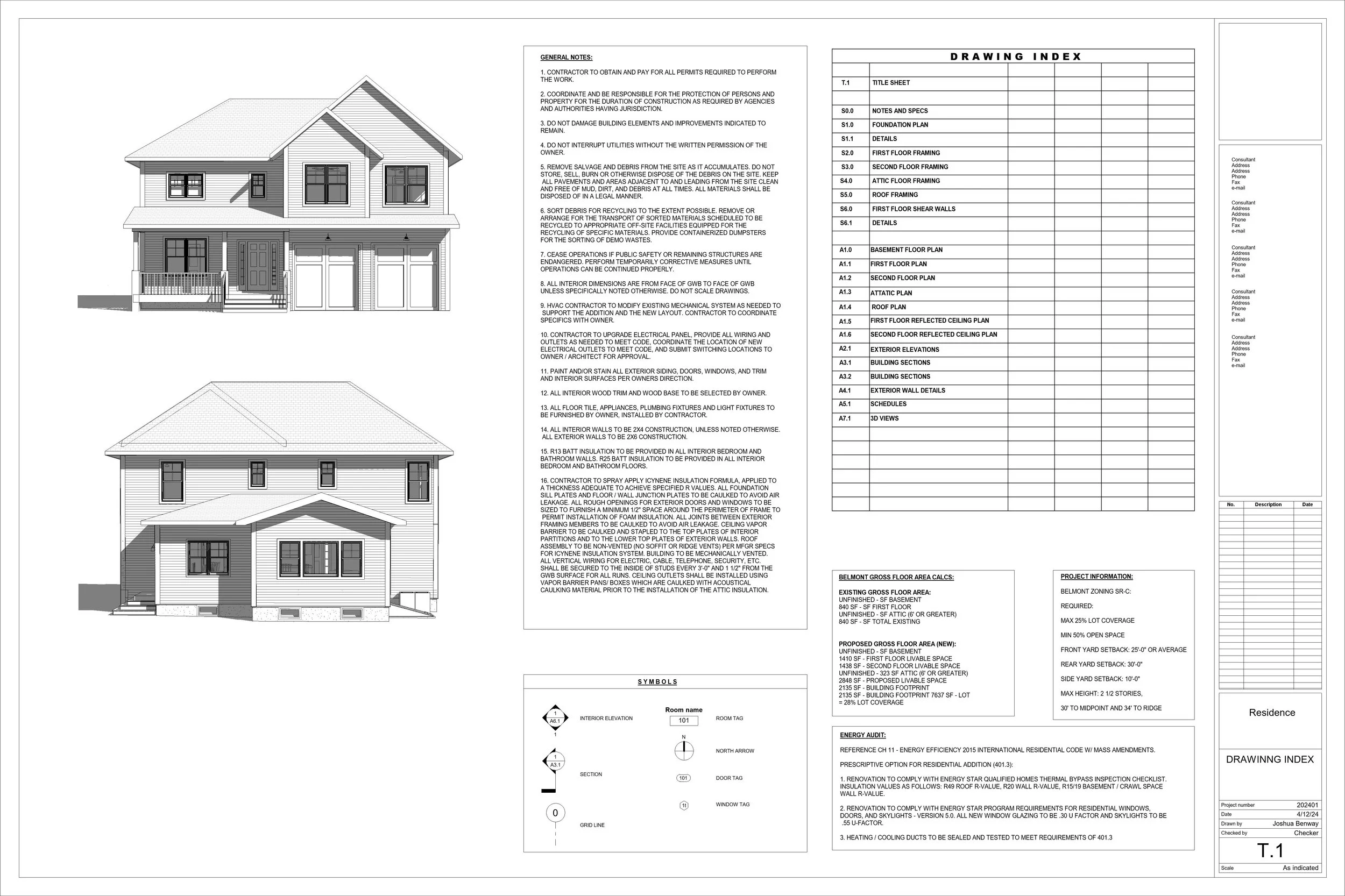 Permit-ready residential drafting plans for home additions and renovations in Massachusetts