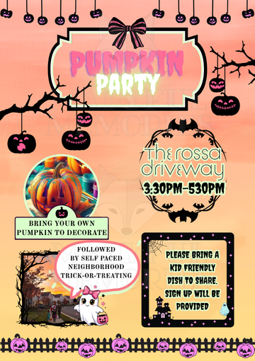 Kids Pumpkin Halloween Party Invitation, Personalized Digital Invite