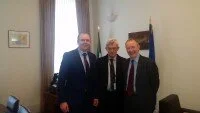 The Director meets with Joe McHugh, Minister of State at the Department of Arts and Frank Feehan, Co-Chairman of the Joint Committee on the Implementation of the Good Friday Agreement, Dublin, 16th December 2015