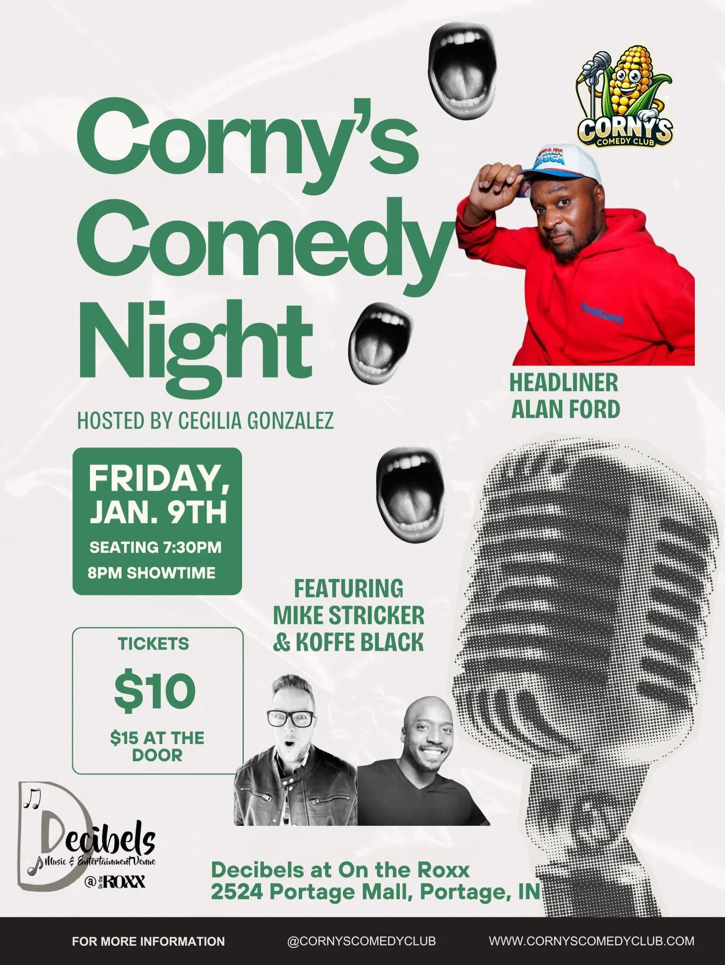 We&rsquo;re starting 2026 the best way we know how&mdash;laughing together 😂
First show of the year is this Friday!
🎟️ $10 online | $15 at the door
Can&rsquo;t wait to share some New Year laughs with you, corny fans!