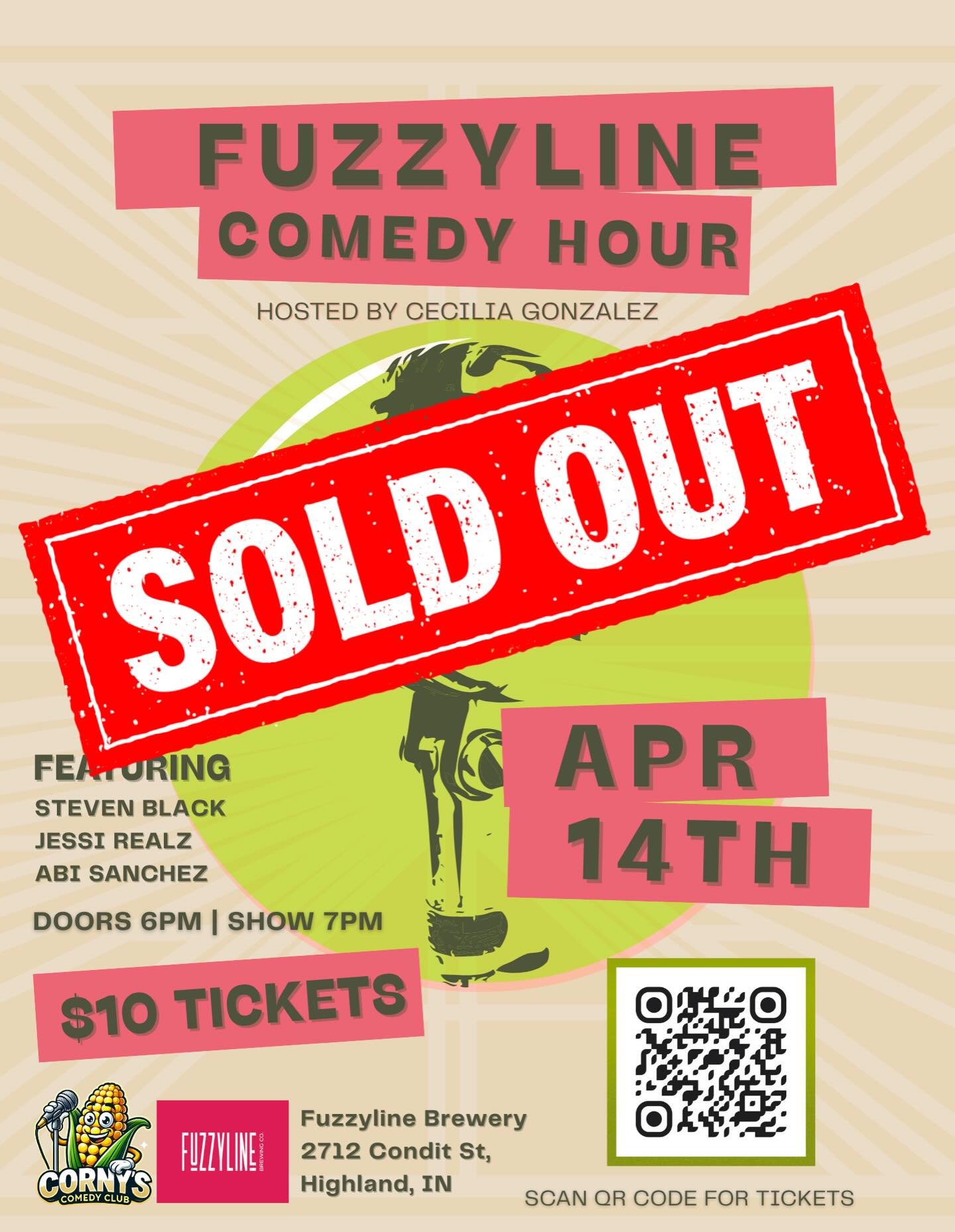 It&rsquo;s a beautiful day to be SOLD OUT ☀️

Fuzzyline Comedy Hour is packed tonight and we&rsquo;re ready to bring the laughs. If you got tickets, we&rsquo;ll see you there. If not&hellip; don&rsquo;t make that mistake next time 👀

Let&rsquo;s hav