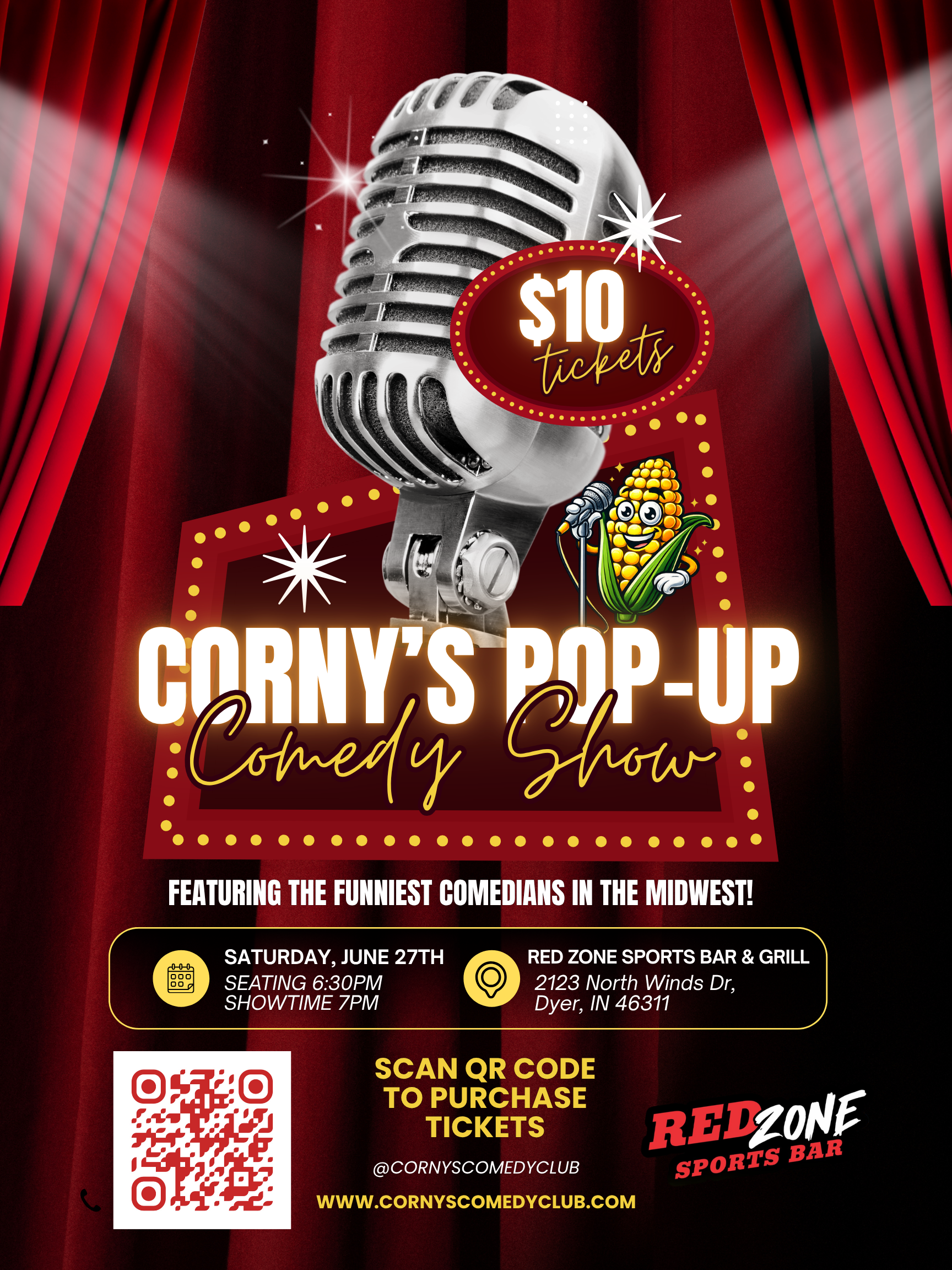 Corny's Pop-Up Comedy Show @ Red Zone 6.27