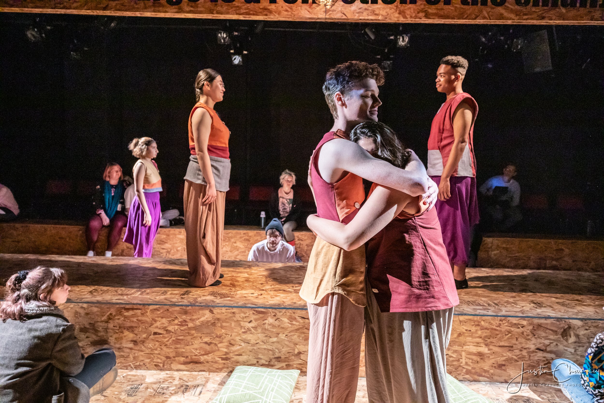 EMERGENT STRATEGY by Dir. Jonathan Mccrory. An Immersive Experimental Ensemble work inspired by the book, Emergent Strategy by Adrienne Maree Brown.