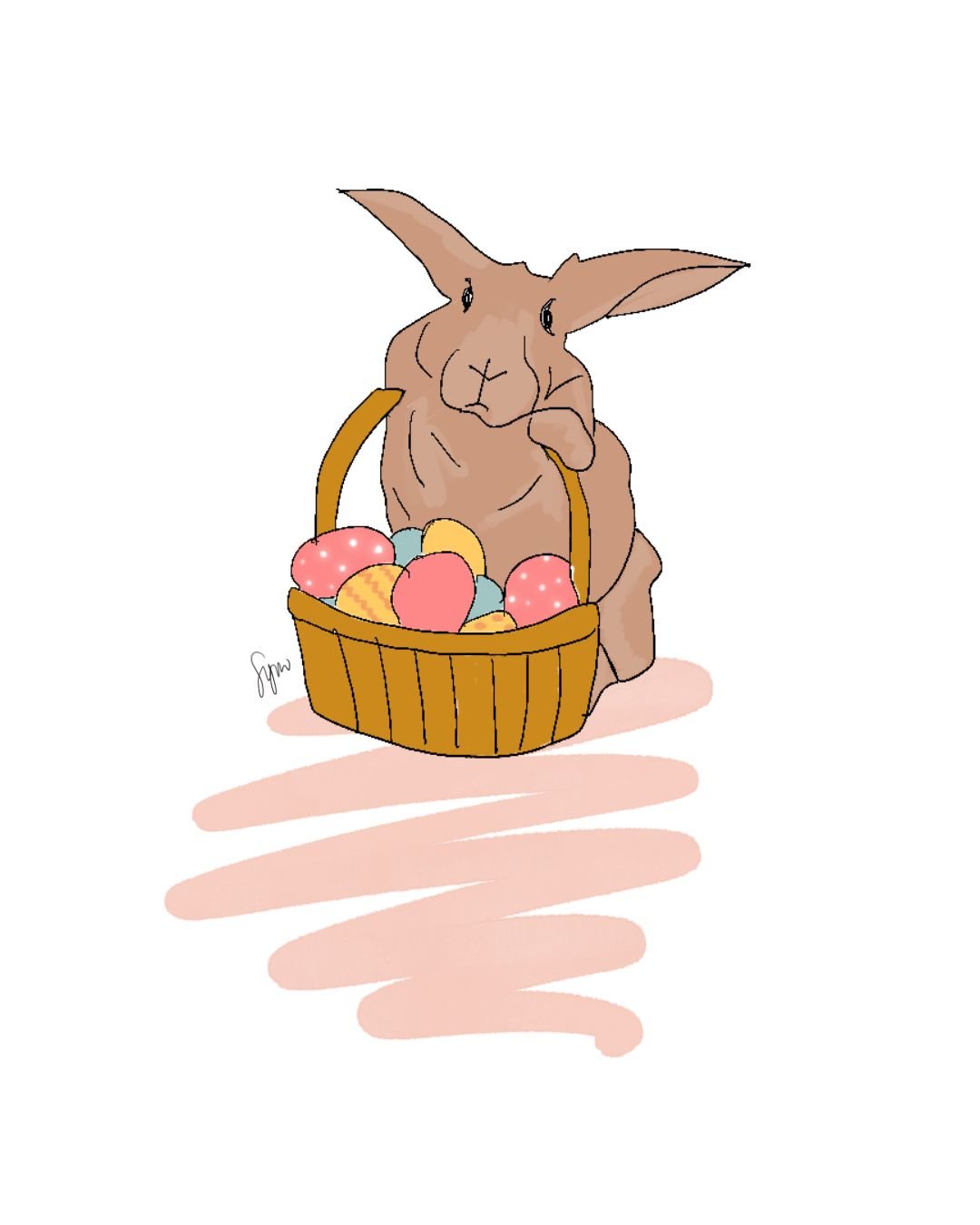 eater bunny rabit illustration with easter eggs.jpg