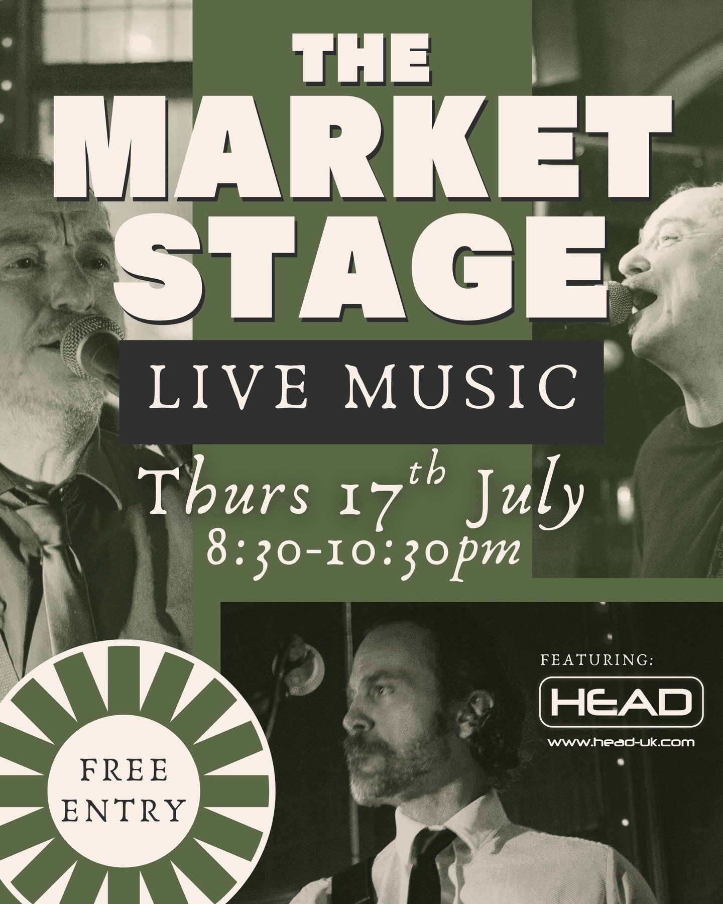 🎸 Say hello to The Market Stage &ndash; our brand new monthly live music night!
ㅤ
Kicking things off with a bang on Thursday 17th July is HEAD &ndash; a high-energy three-piece blasting indie, rock, and wild card pop covers that'll get you dancing f