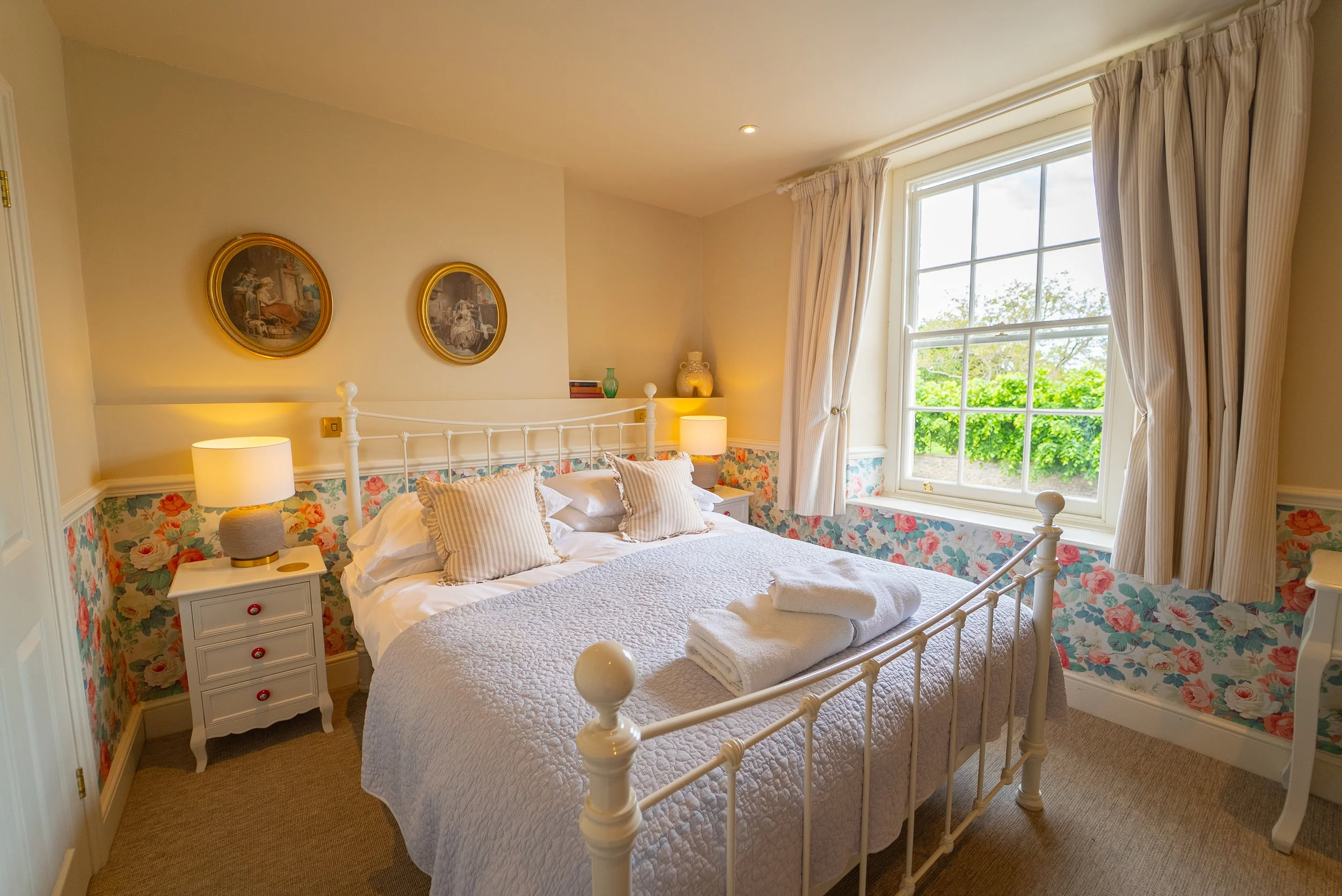 ROOM 1- DESCRIPTION: Room type= Standard Double Room. First floor, closest room for access from pub. Located at the front, village facing. King bed, walk-in shower.