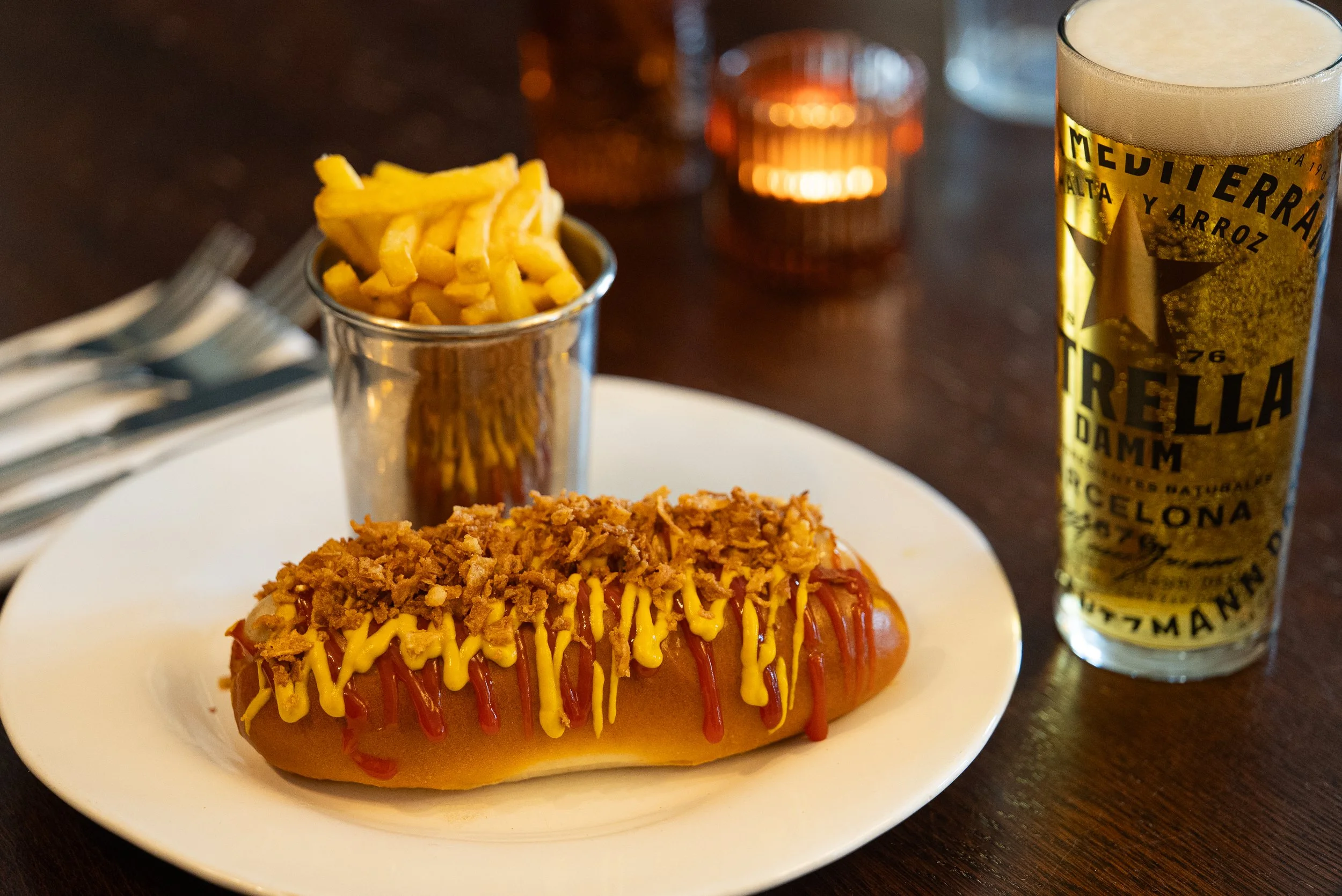 Hotdog, fries, candle.jpg