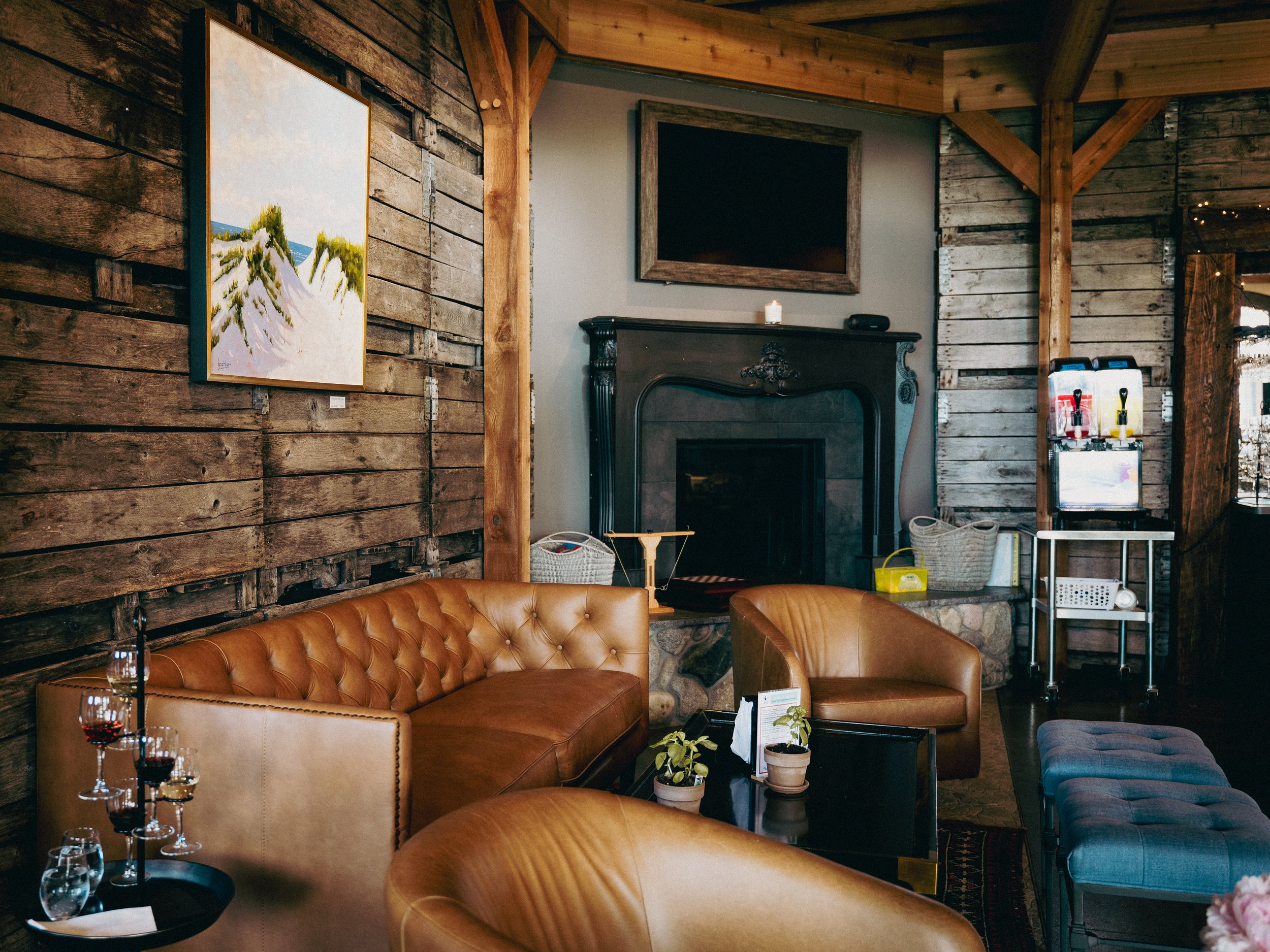 The Tasting Room. A warm and inviting space, perfect for intimate weddings, small gatherings, or private events year-round.