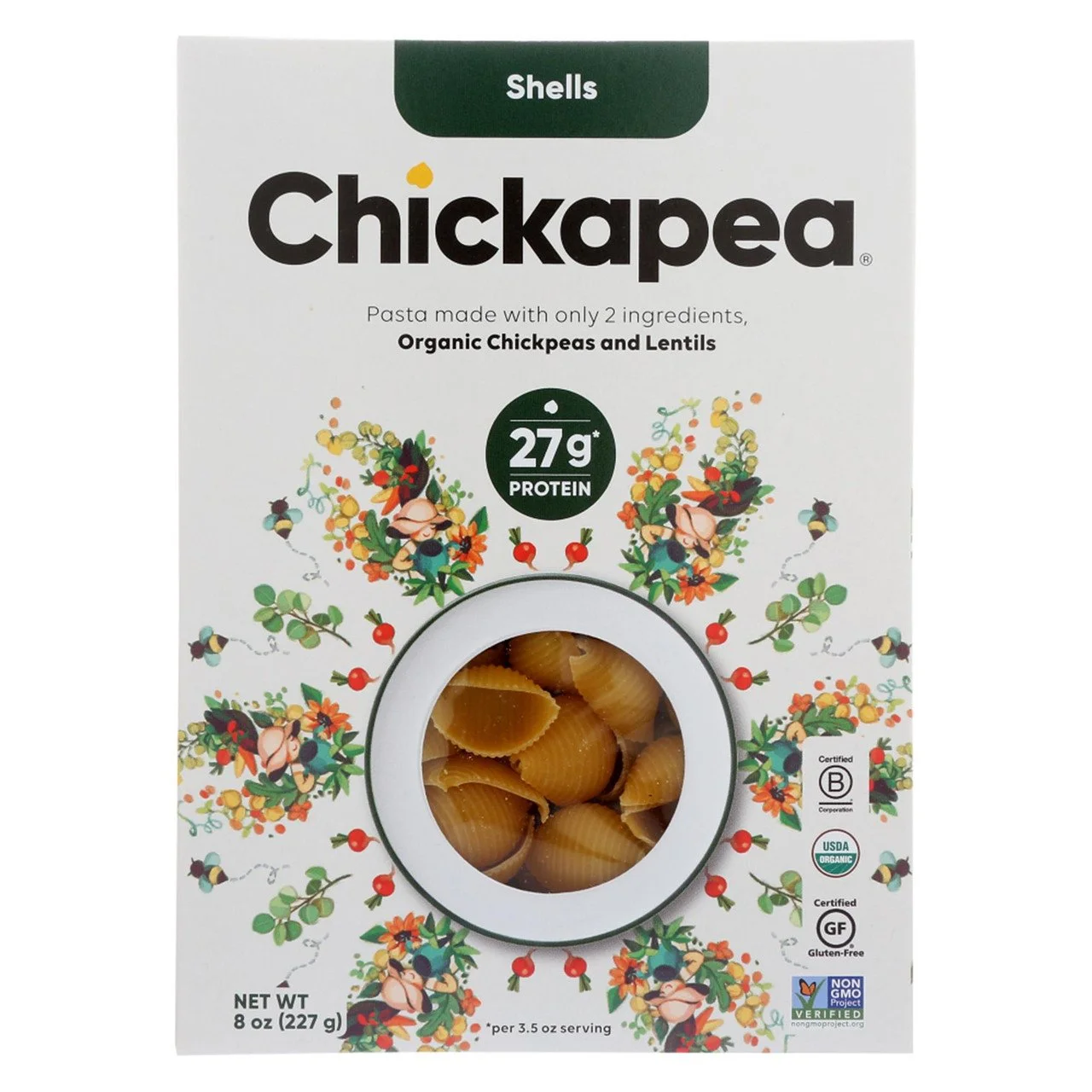 OG2 CHICKAPEA PASTA SHELL ( 6 X 8 OZ ) 6 CT