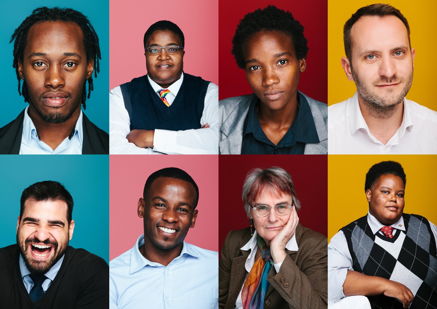 A diverse team photographed for corporate headshots by Tilt Your Head