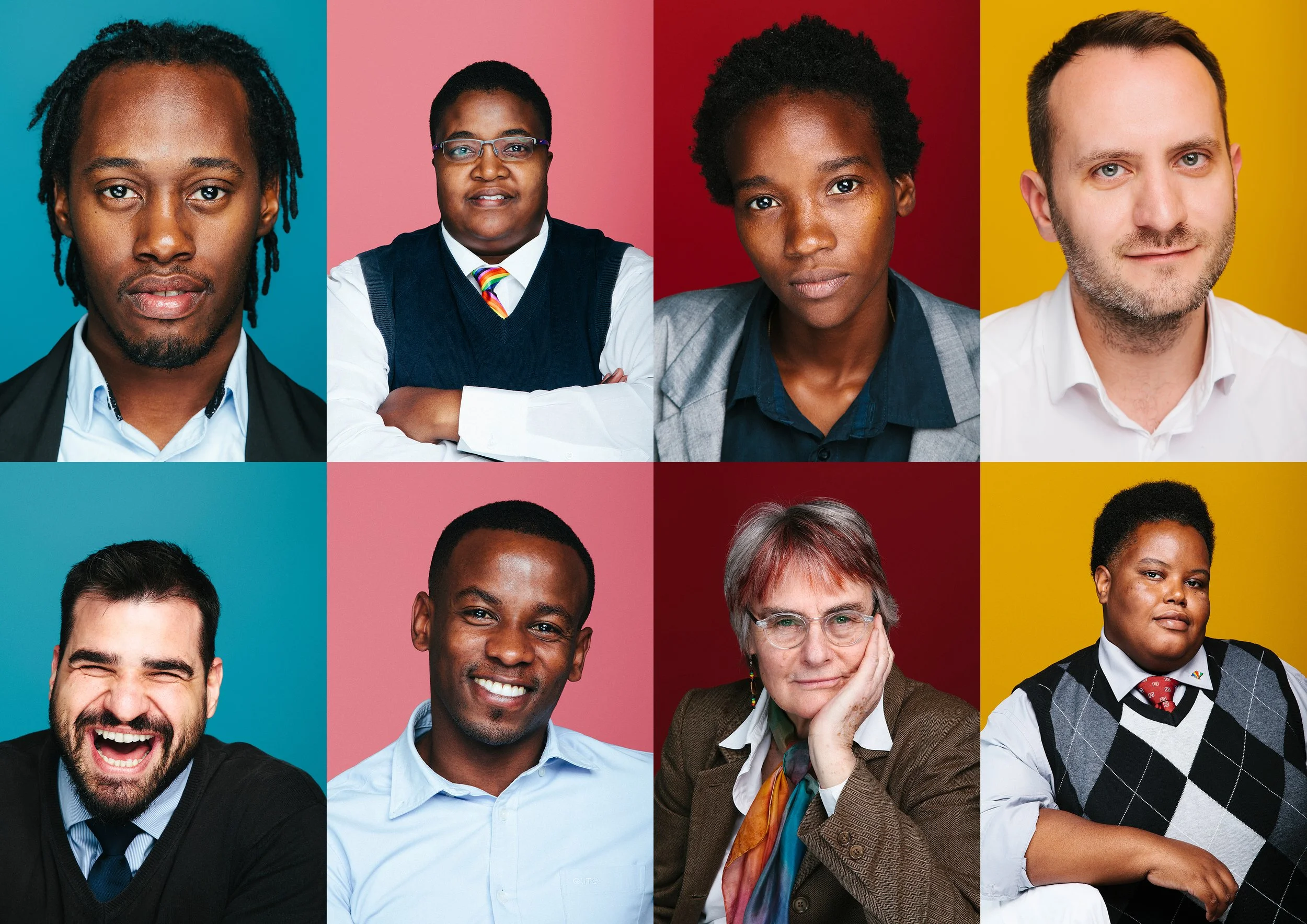 A diverse team photographed for corporate headshots by Tilt Your Head