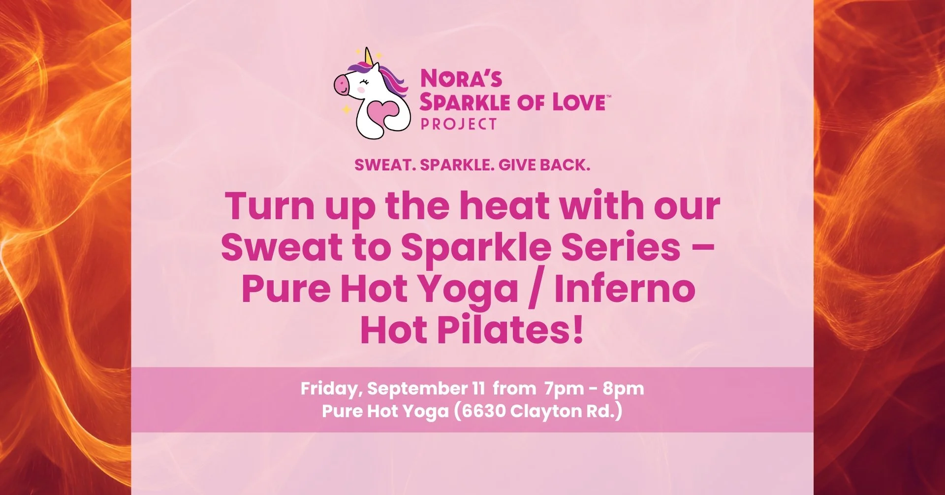 <span class="sqsrte-text-color--darkAccent">Sweat to Sparkle Series: Pure Hot Yoga + Inferno Hot Pilates</span>