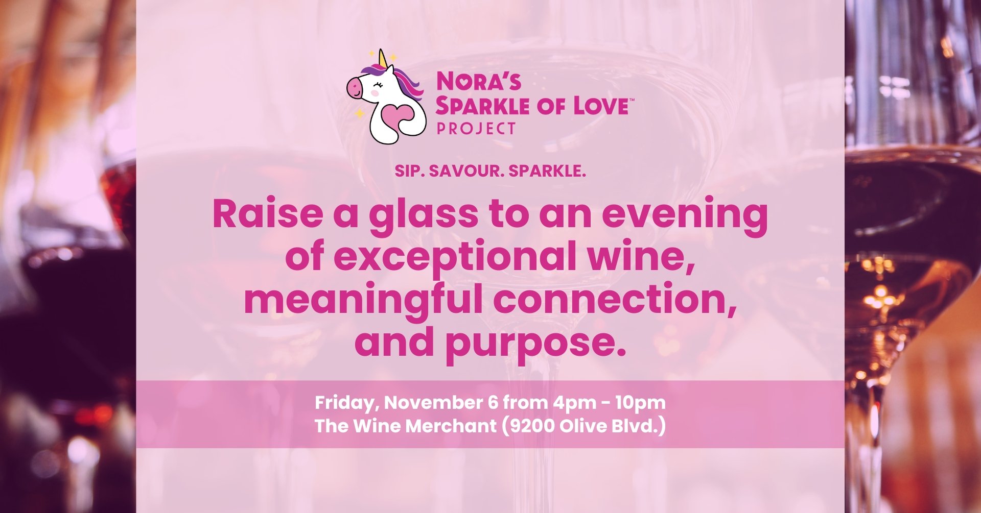 <span class="sqsrte-text-color--darkAccent">Nora's Sparkle of Love Project Wine &amp; Spirits Tasting</span>