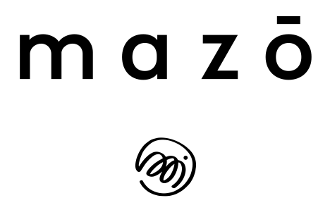 The word 'mažō' with a diacritical mark over the 'o', and a logo featuring a stylized letter 'm' inside a circle.