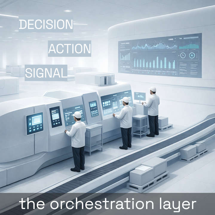 The Orchestration Layer: control moves to the decision path