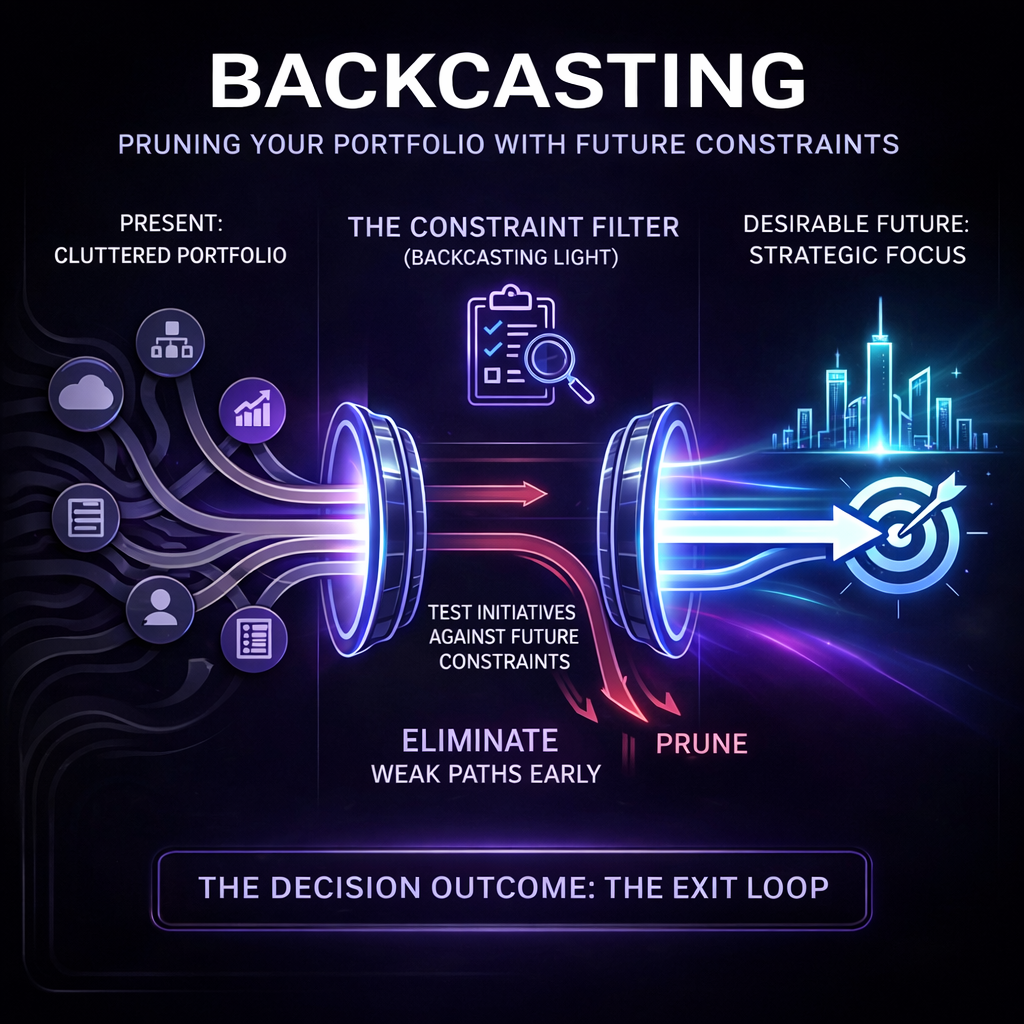 Backcasting: use the future to eliminate weak initiatives now
