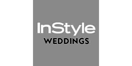 InStyle Weddings logo on a gray background