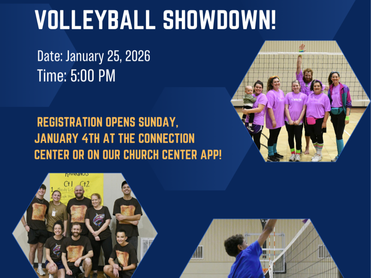 People attending a Christmas Eve candlelight service holding lit candles in a dark church. Text overlayed promoting the Christmas Eve service at 5pm.