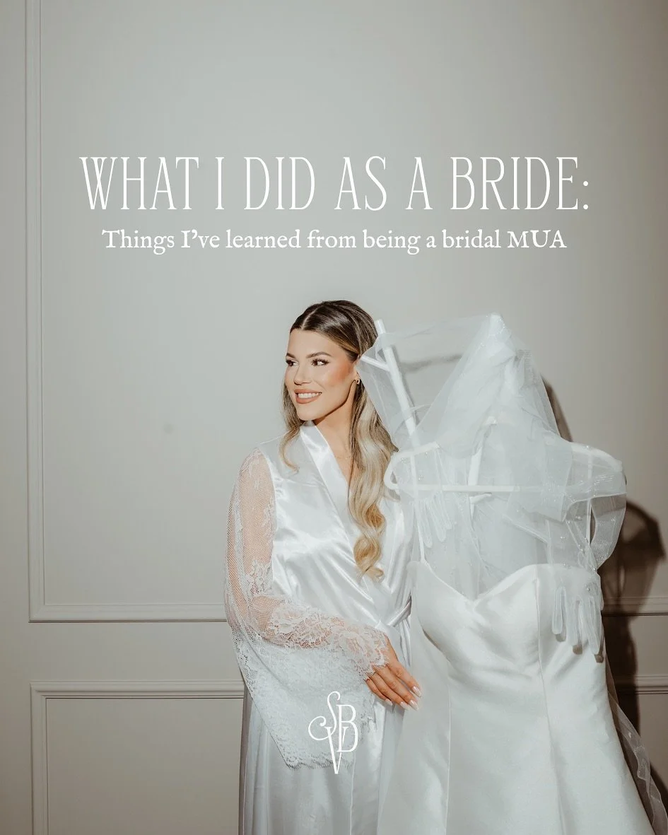 As a bridal makeup artist, I thought I knew everything about bridal glam - until it was my turn to be the bride! 

Doing my own makeup and planning my morning carefully taught me that preparation, trusted products, and a calm mindset make the biggest