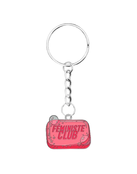 Porte-clés en émail Féministe Club