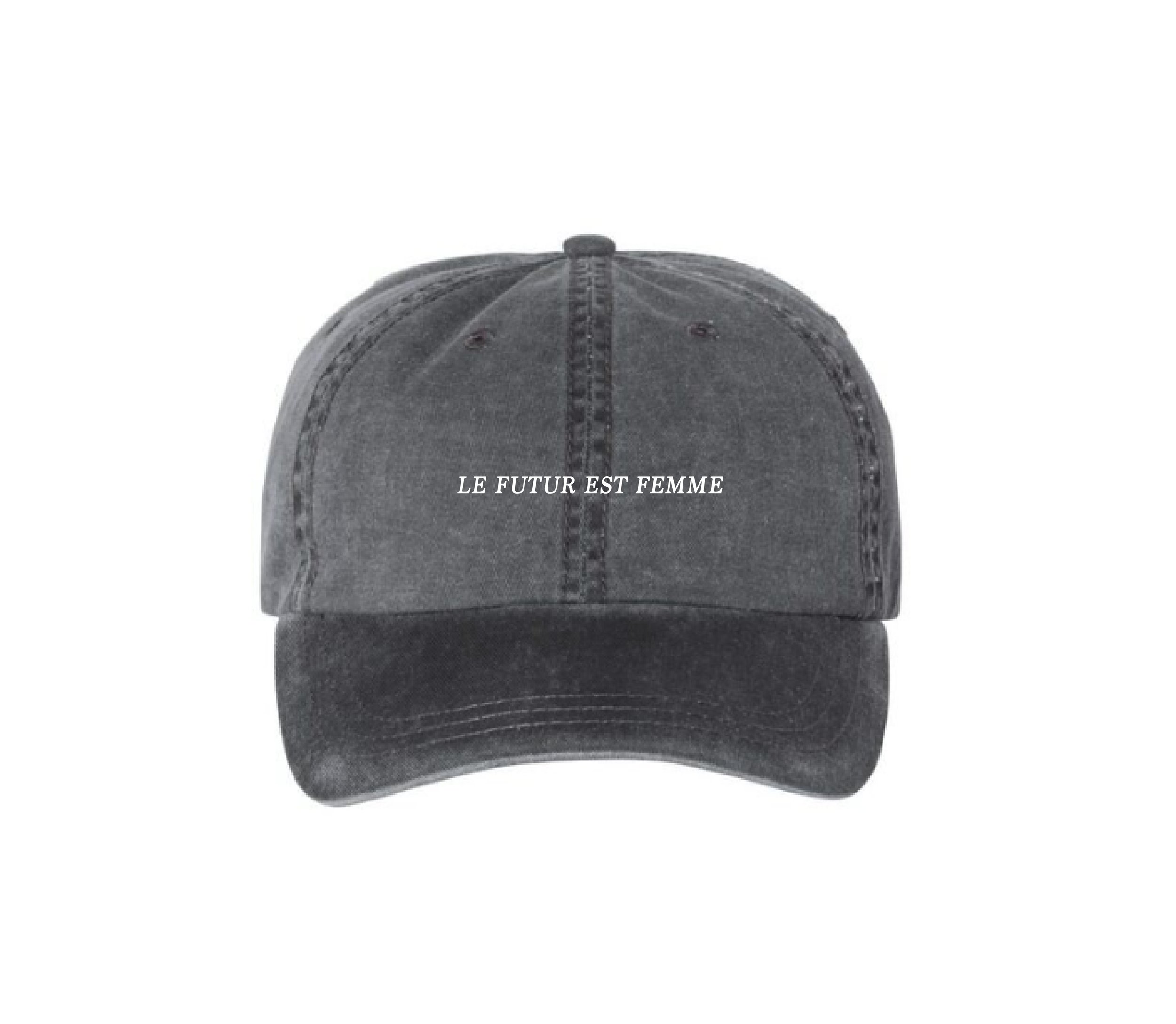 Casquette Le Futur Est Femme Noire | Pigment-dyed
