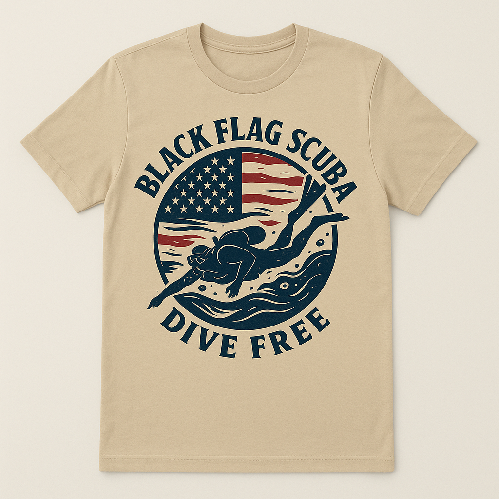 Black Flag Scuba Dive Free T-Shirt
