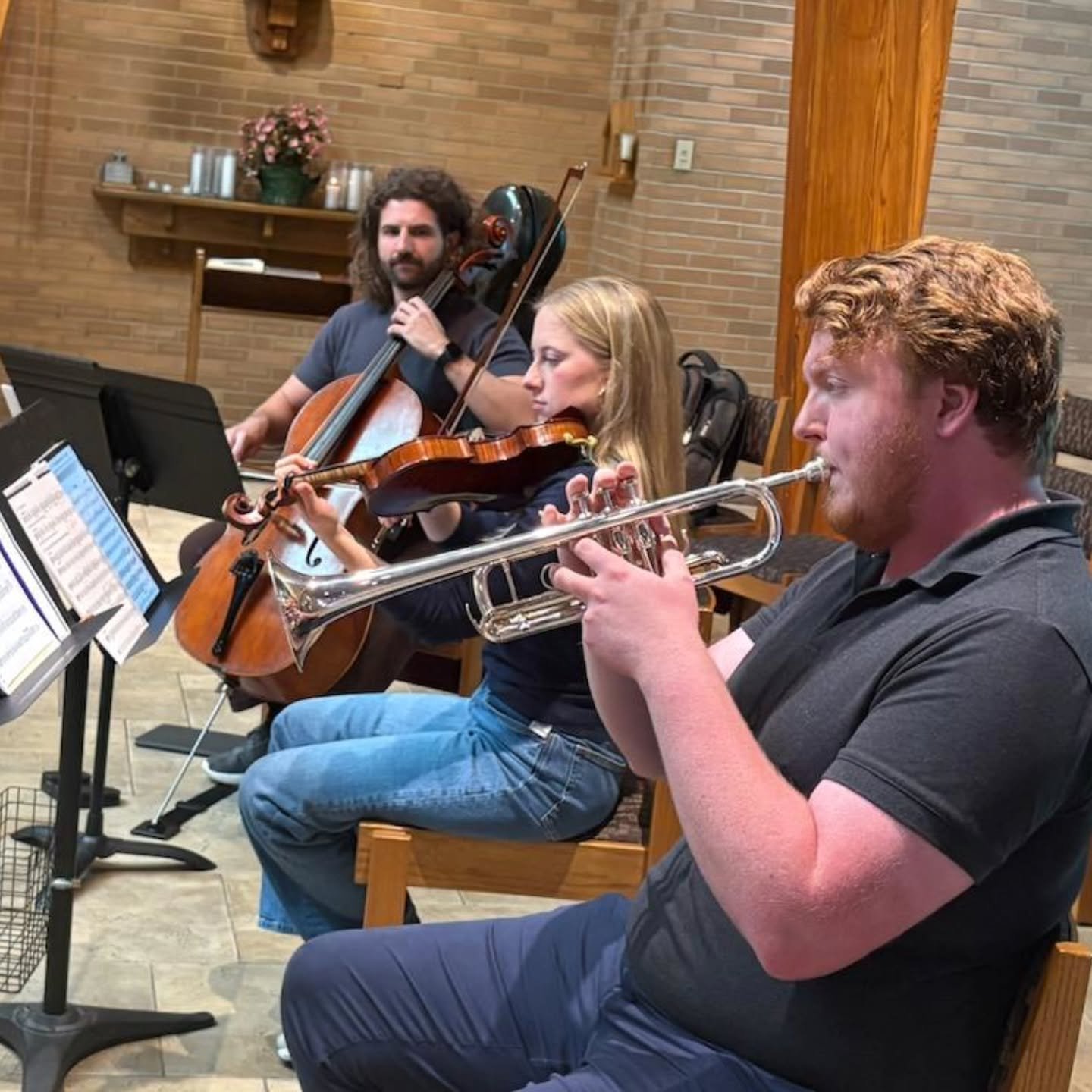 Had a wonderful little rehearsal this evening for a wedding this Friday. It's such a treat getting to play with such wonderful musicians as @oliviasimons1 and Joel Thompson. Beautiful playing you two. 

Thanks, @vivalastrings, for the call!