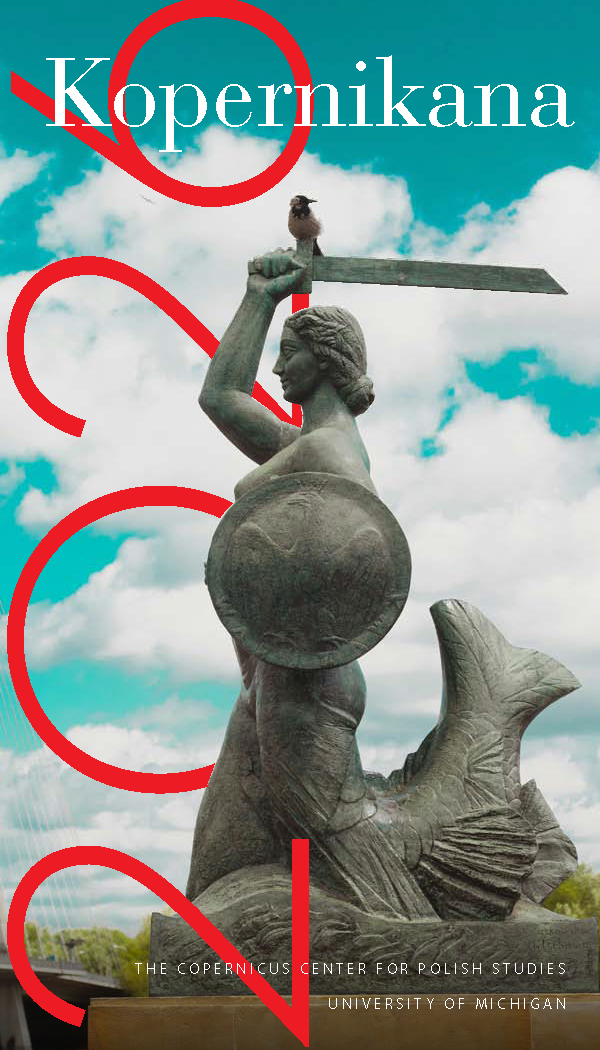 Cover of 2026 Kopernikana newsletter, with image of mermaid statue in Warsaw