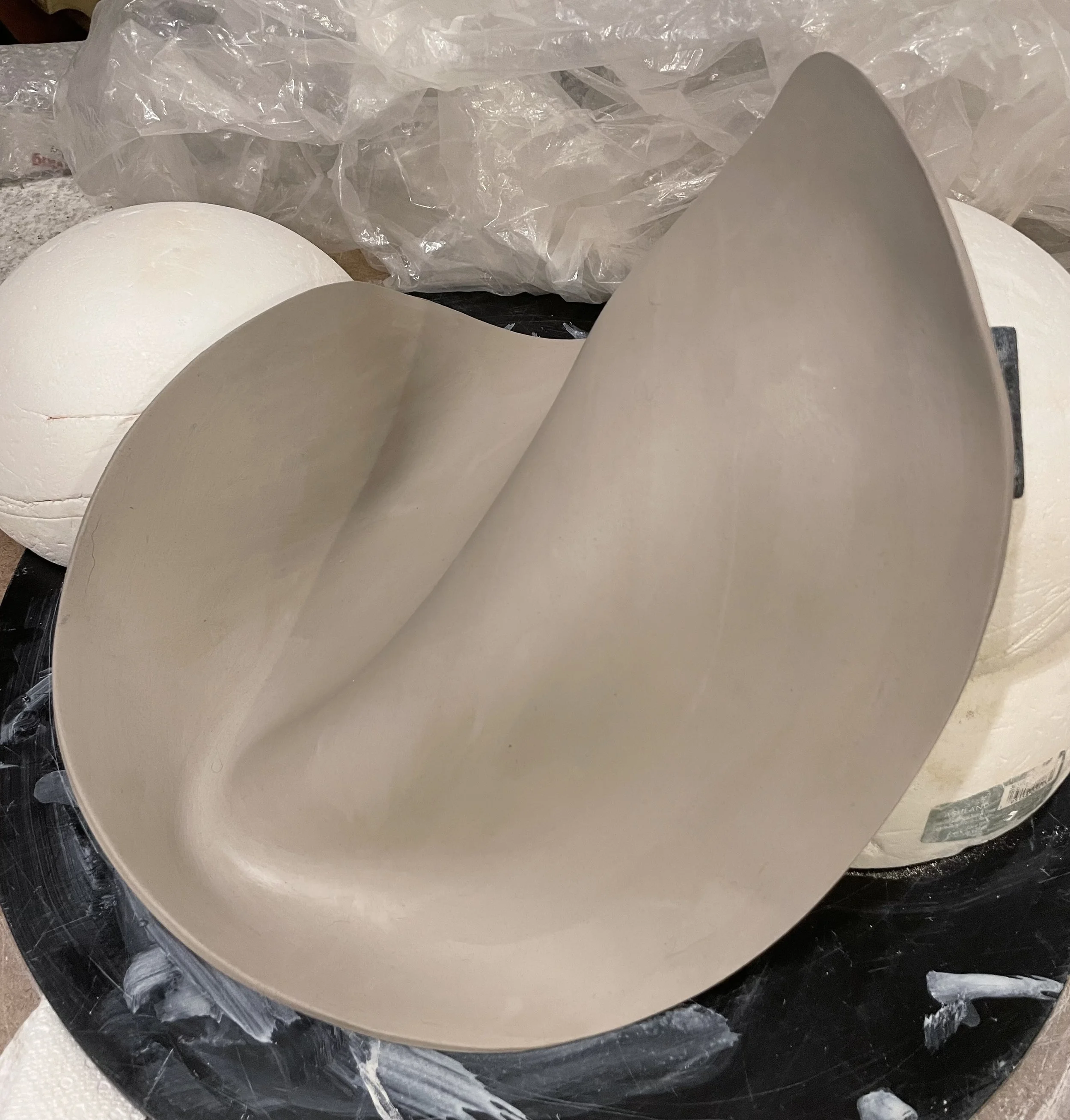 Lg sculptural work in progress, pre-bisque fire