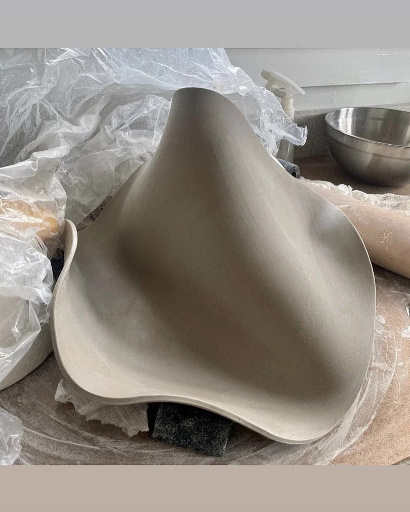 process. drying, leathering for bisque fire