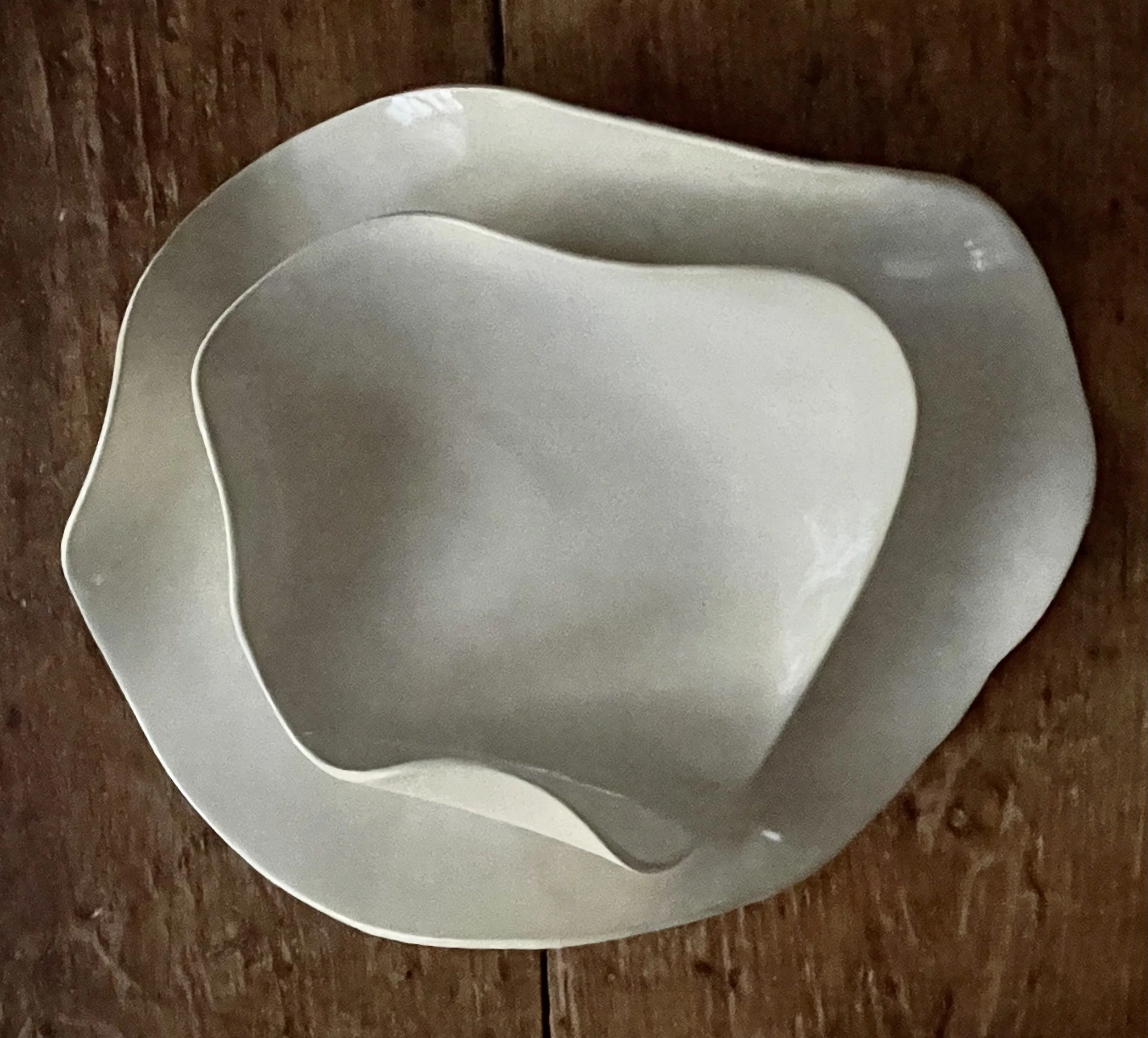 set of 2; lg. base 9 in. x 12 in., sm. 7 in. x 7 in.