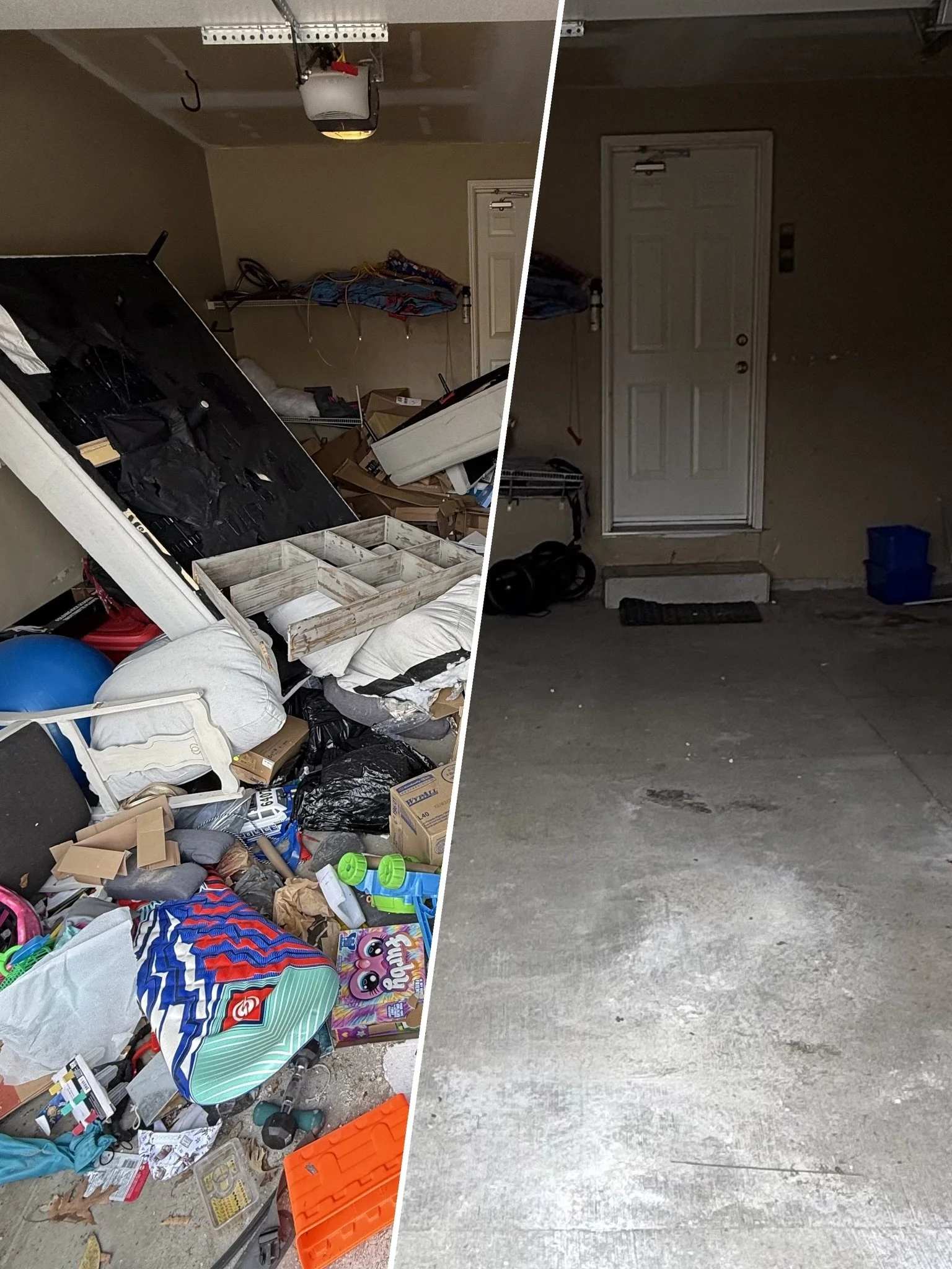 Homeowner called&hellip; life got busy, garage got away from them, parking inside wasn&rsquo;t happening&hellip;

Smart move picking up the phone. Handled this the Junk Ranger way. Sorted, hauled, clean swept. By dinner they were pulling back in&hell