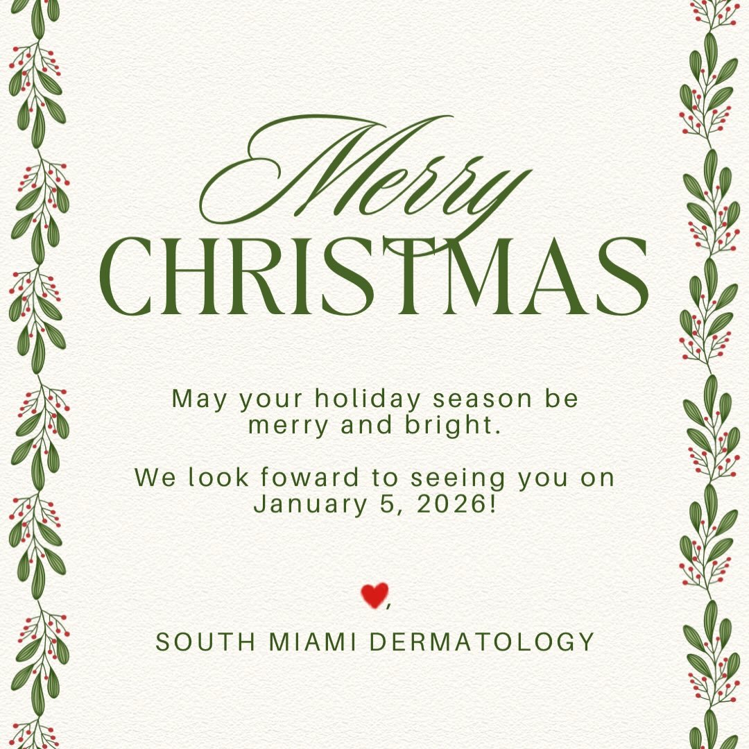 Merry Christmas and Happy New Year! &hearts;️, South Miami Dermatology #glowinto2026 #newyearnewskin