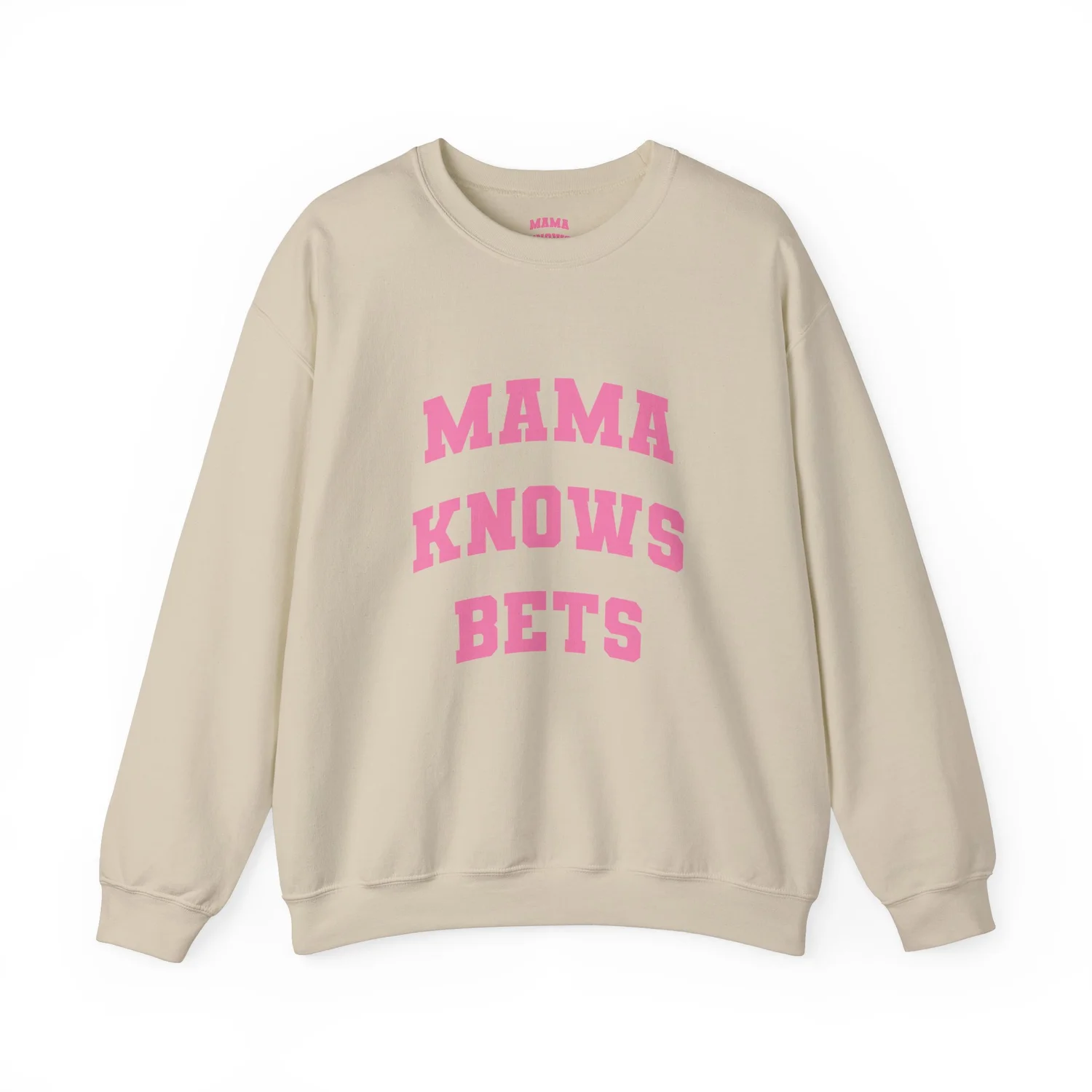 Mum♡ Mama Knows Bets' Unisex Crewneck Sweatshirt | Varsity Font