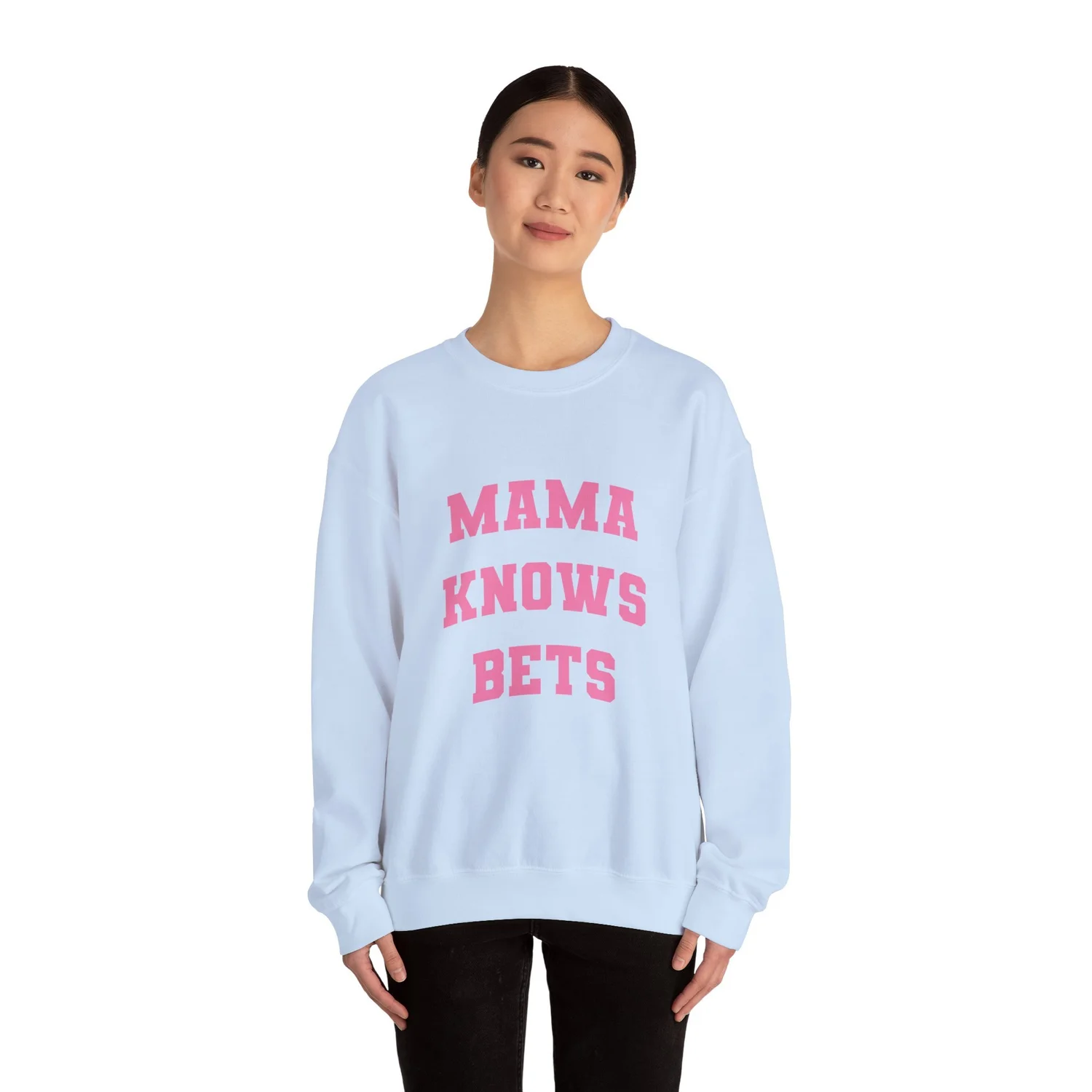 Mama Knows Bets' Unisex Crewneck Sweatshirt | Varsity Font
