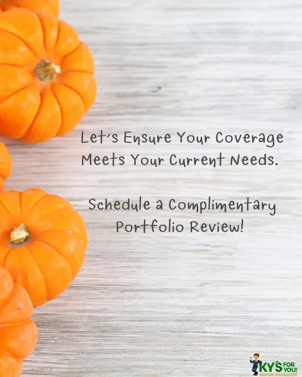 Fall is the perfect time to check in on your goals &mdash; and your coverage. Especially if you&rsquo;ve experienced any recent changes, let&rsquo;s schedule a quick, complimentary review to ensure everything is up to date.

Give us a call today to g