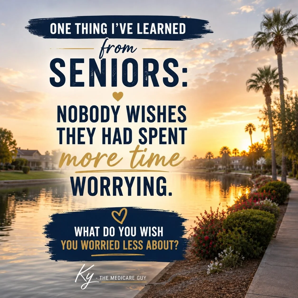 I&rsquo;ve had the privilege of spending years around older adults, and one lesson comes up over and over again.

Most people don&rsquo;t regret the things they did.

They regret the time they spent worrying.

Worrying about money.
Worrying about wha