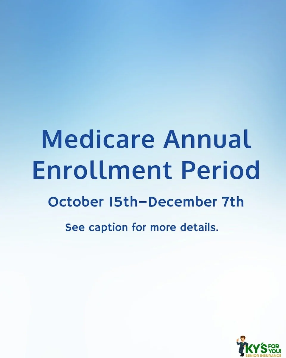 From October 15th through December 7th, Medicare beneficiaries can review their coverage and make changes for 2027 during the Medicare Annual Enrollment Period (AEP). During this time, Medicare beneficiaries can:

✅ Switch from Original Medicare to a