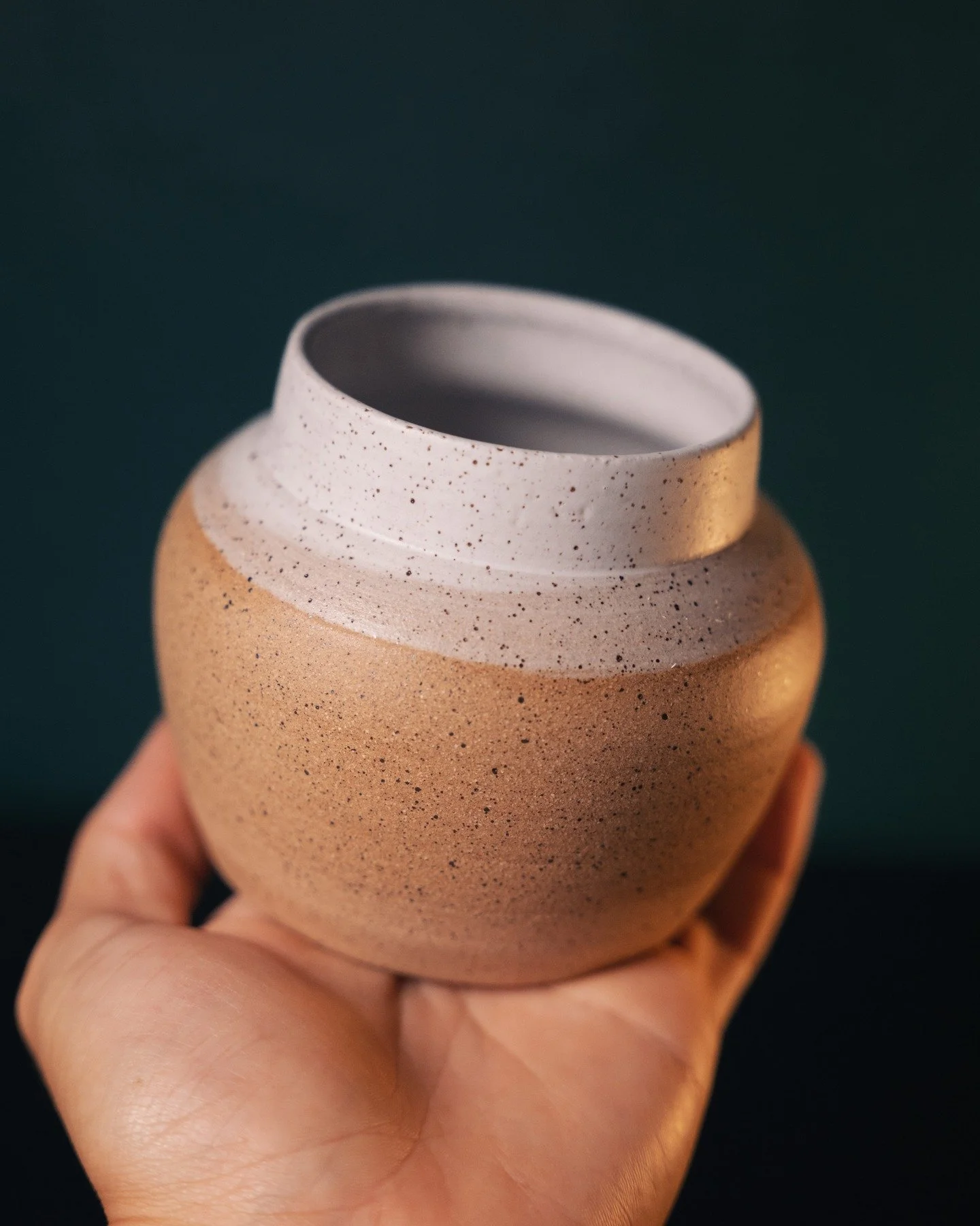 &bull; speckled white vase no1 &bull;

don't really make curvy pieces, but thought I would have some fun with this new clay + glaze combo.

if interested in this 1/1 - message me