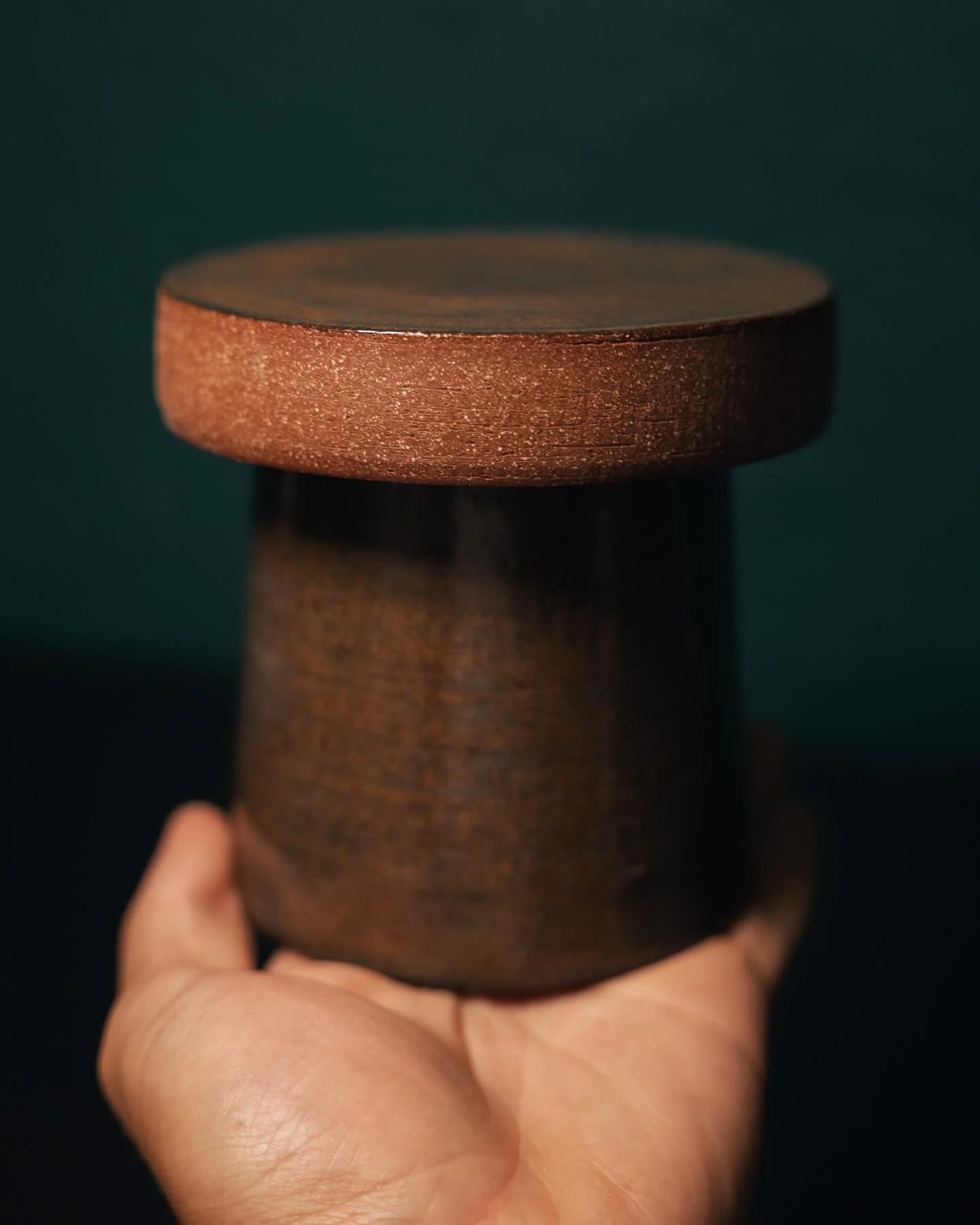 &bull; brown toadstool jar no1 &bull;

have got a few jars of all shapes and sizes. perfect for holding coffee grounds, secrets, knickknacks you find outside, or whatever else you might want a jar for. 

reach out if you want to buy. 
selling them fo