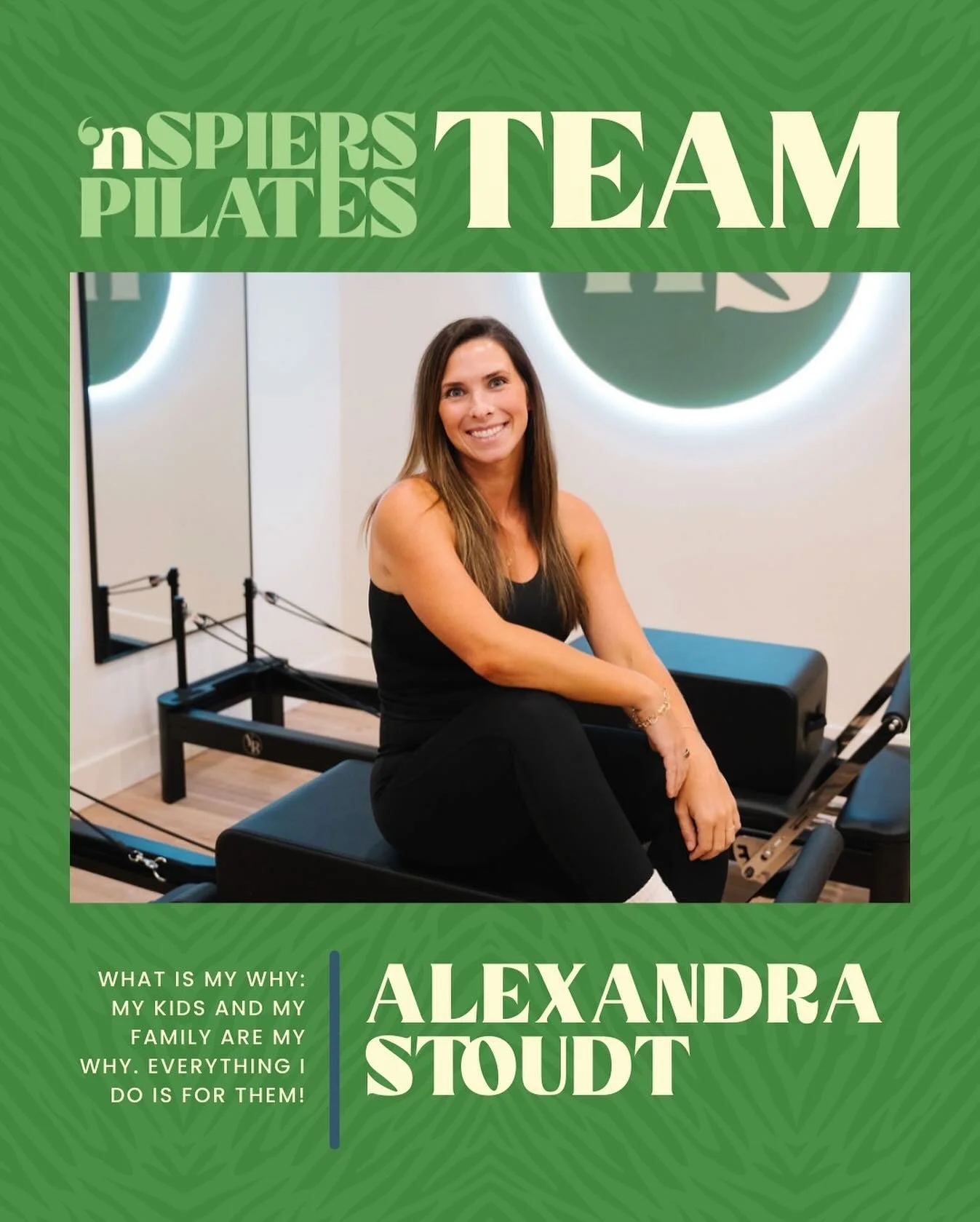 Happy Team Thursday ✨

Meet Alexandra Stoudt&mdash; she&rsquo;s SO fun, brings the energy level UP in class and is just so encouraging. Intentional &amp; passionate about your 50 minutes with us because that&rsquo;s how she is with what she loves!

C