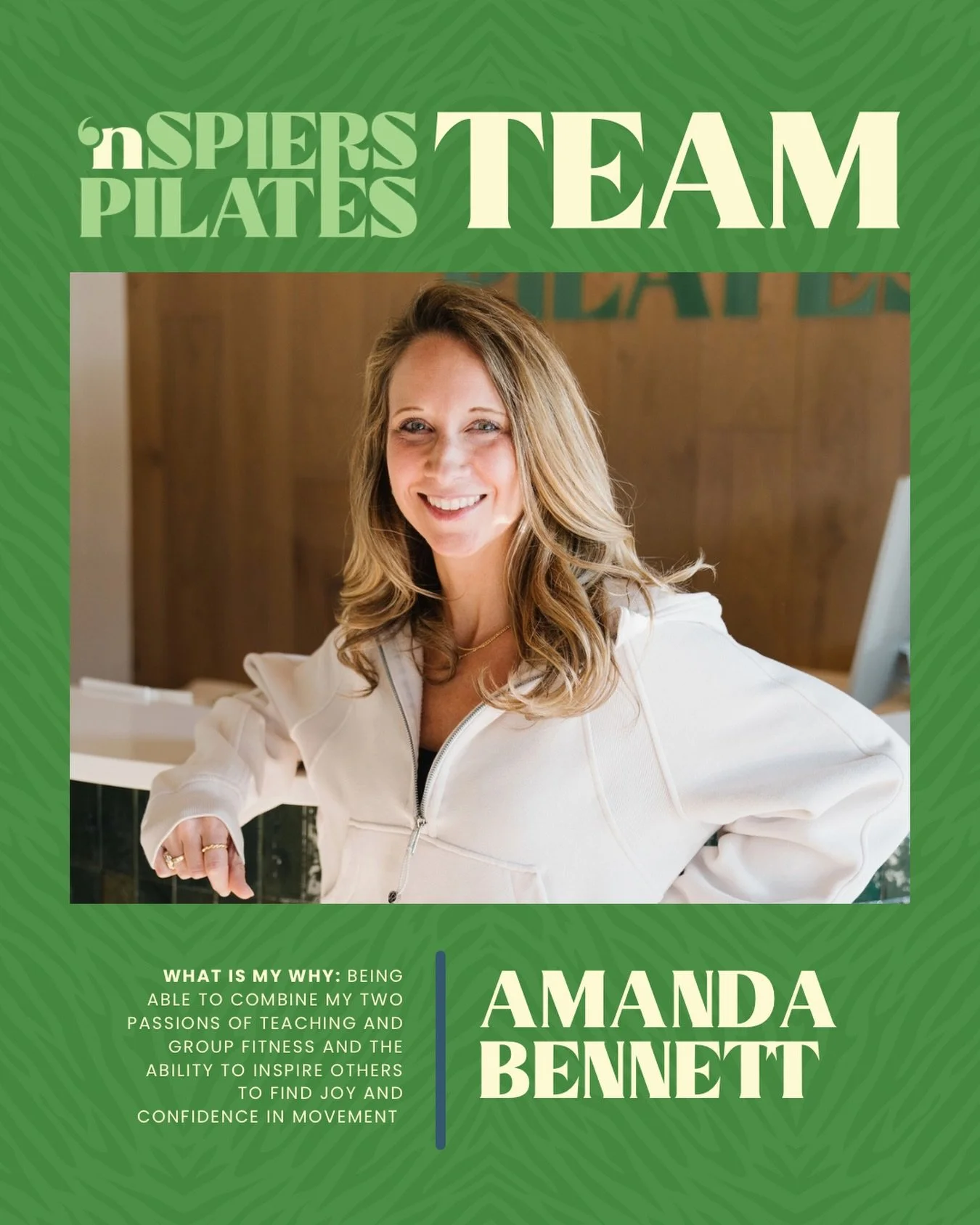 Happy Team Thursday ✨

Meet Amanda&mdash; the newest member of our &lsquo;nSPIERS team! She may be a new face to us, but she&rsquo;s a true fitness queen. When she&rsquo;s not at &lsquo;nSPIERS, you can find her in the classroom or also teaching clas