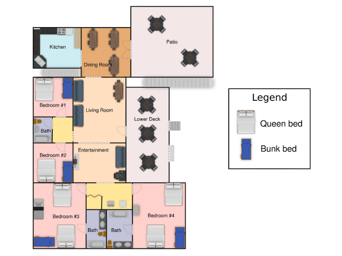 Lake House First Floor Floorplan
