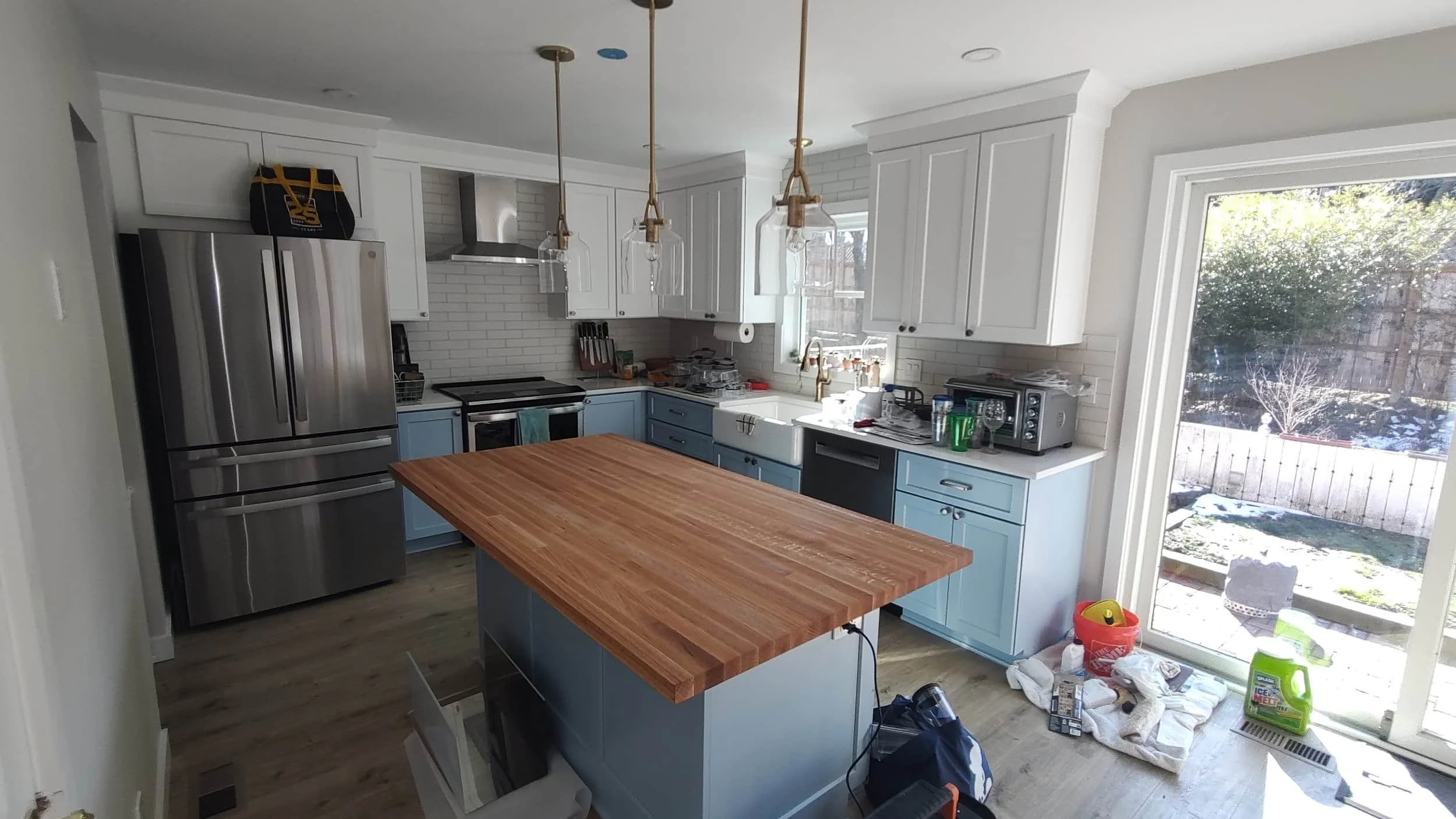 Kitchen Remodel, Cabinets, Flooring, Drywall, Painting, Lights