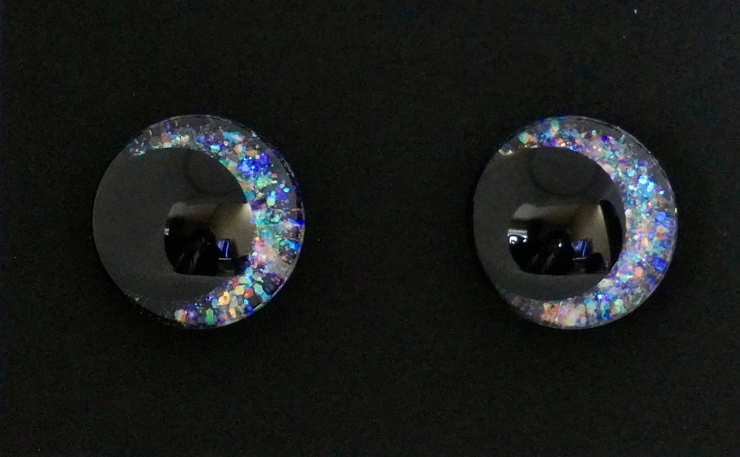 Silver Glitter 30mm Safety Eyes #7